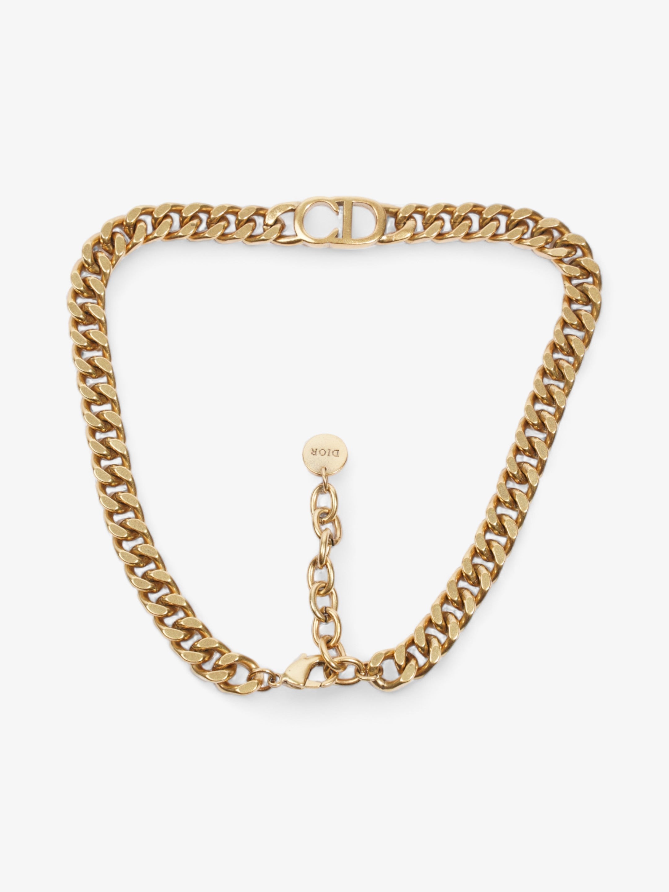 Christian Dior CD Chain Choker Gold Base Metal