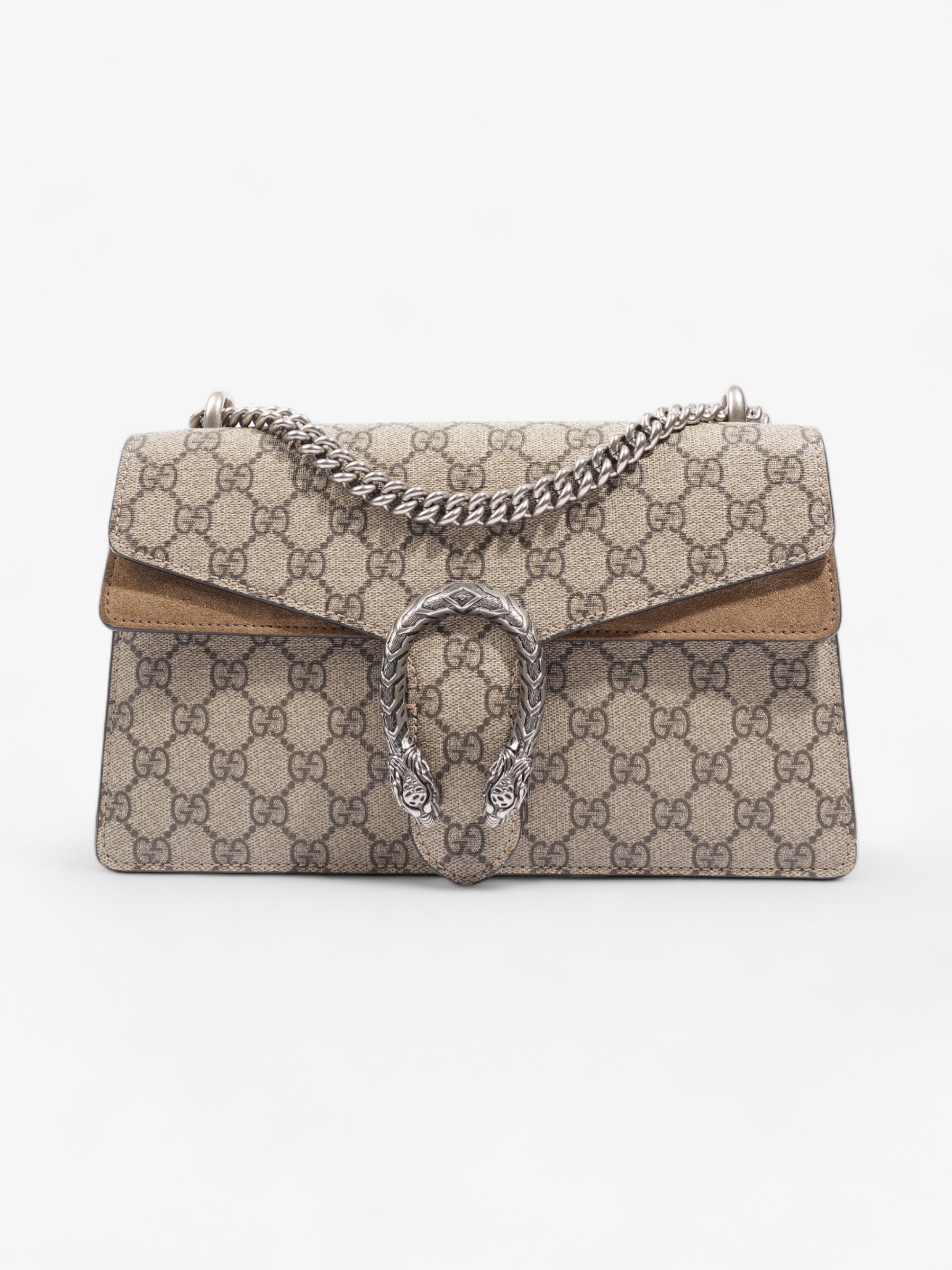 Gucci Dionysus Beige And Ebony GG Supreme Coated Canvas Small