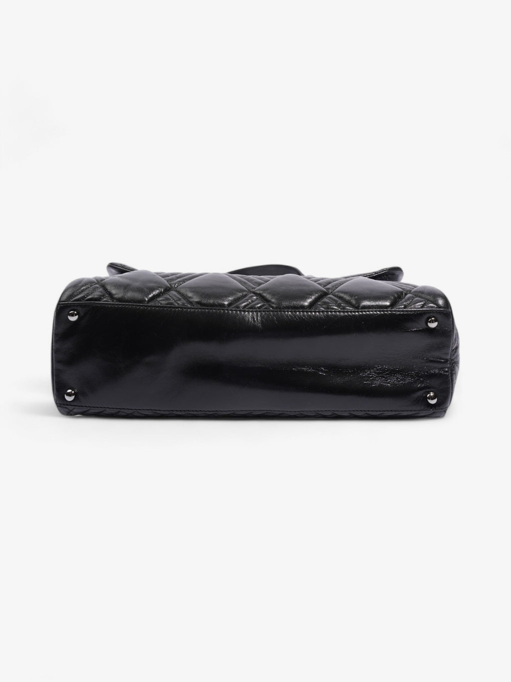 Chanel In and Out Flap Bag Black Lambskin Leather Maxi