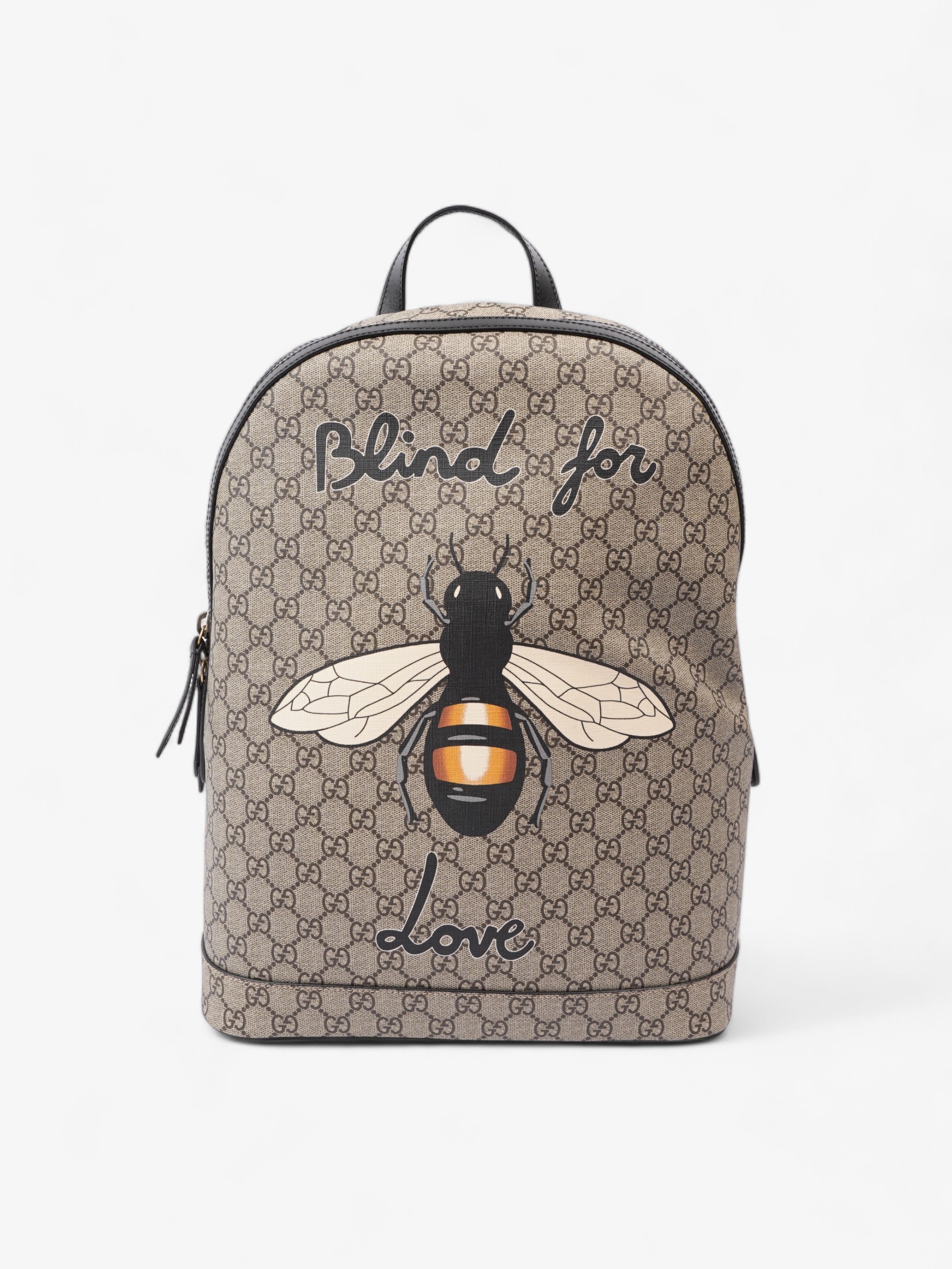Gucci Blind For Love Beige And Ebony GG Supreme / Black Coated Canvas