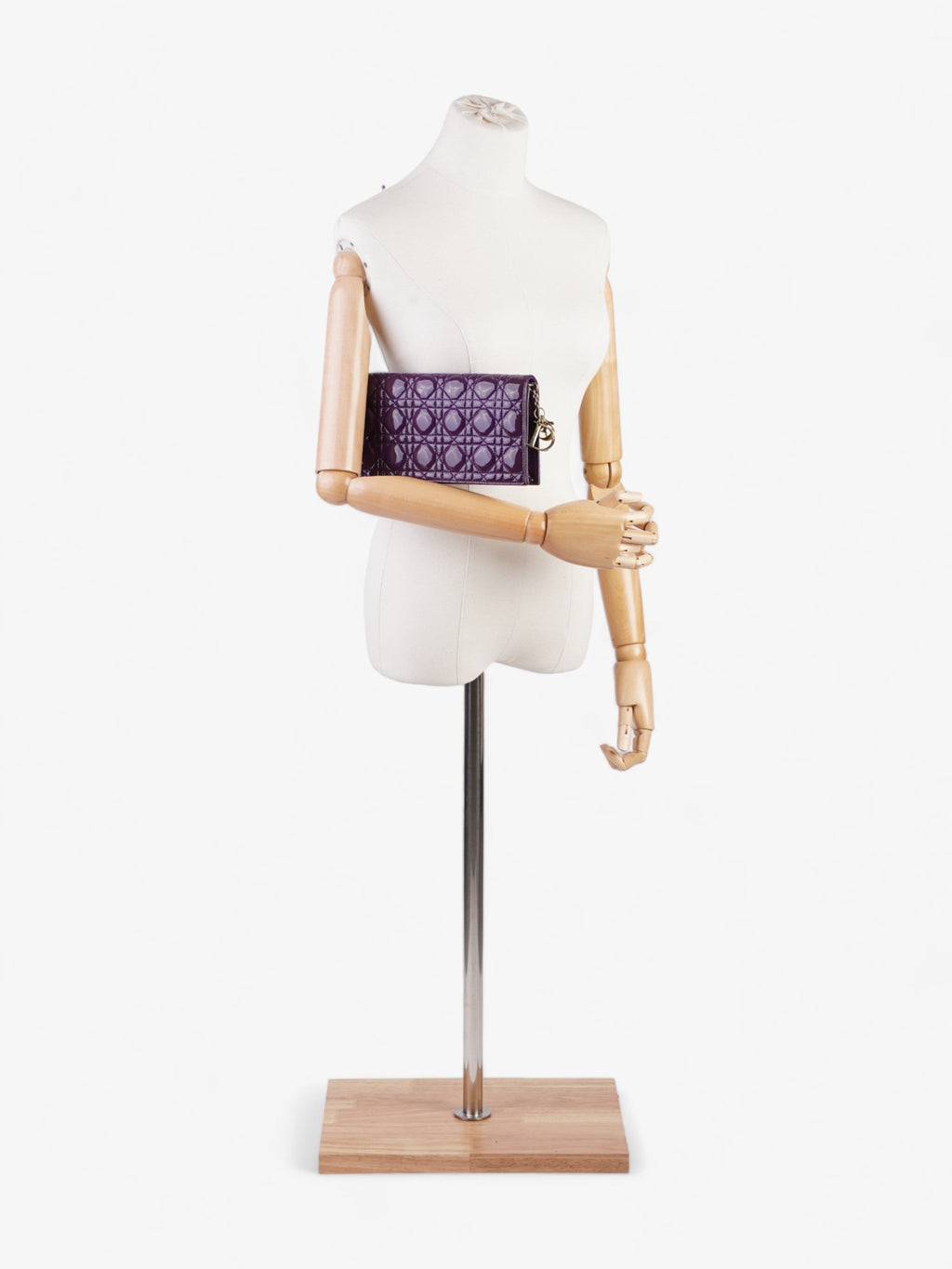Christian Dior Long Flap Purple Patent Leather