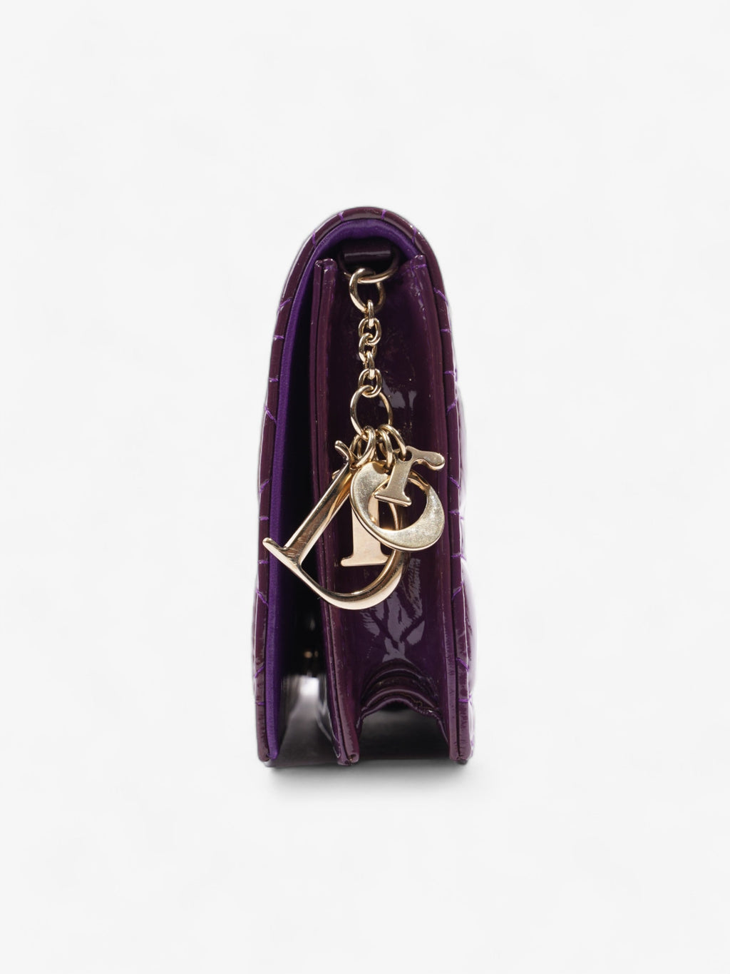 Christian Dior Long Flap Purple Patent Leather