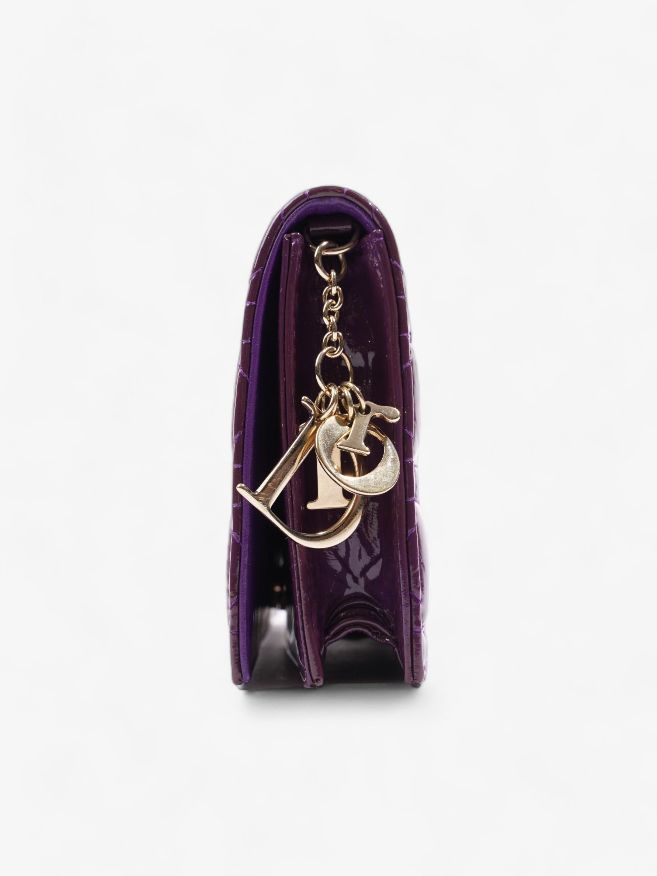 Christian Dior Long Flap Purple Patent Leather