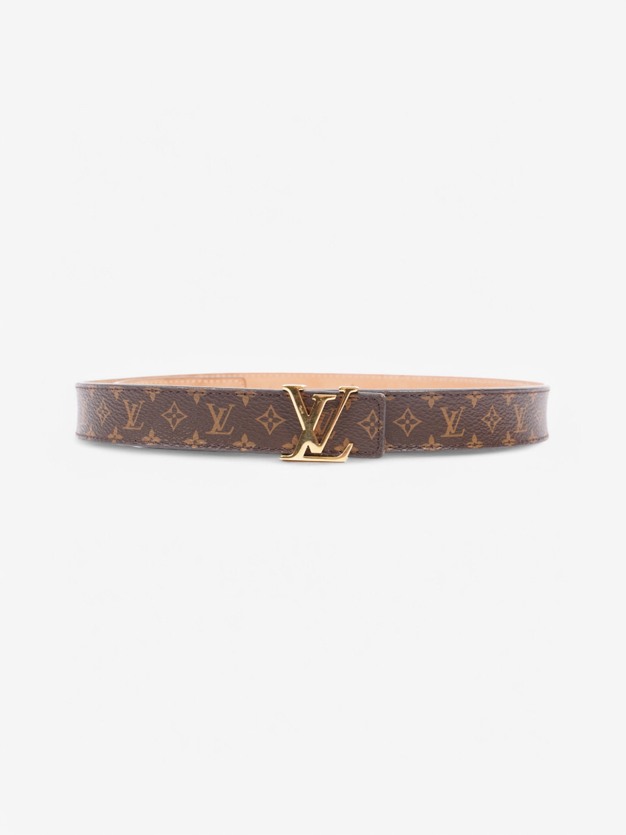 Louis Vuitton LV Initials Belt Monogram / Gold Leather 75cm / 30"