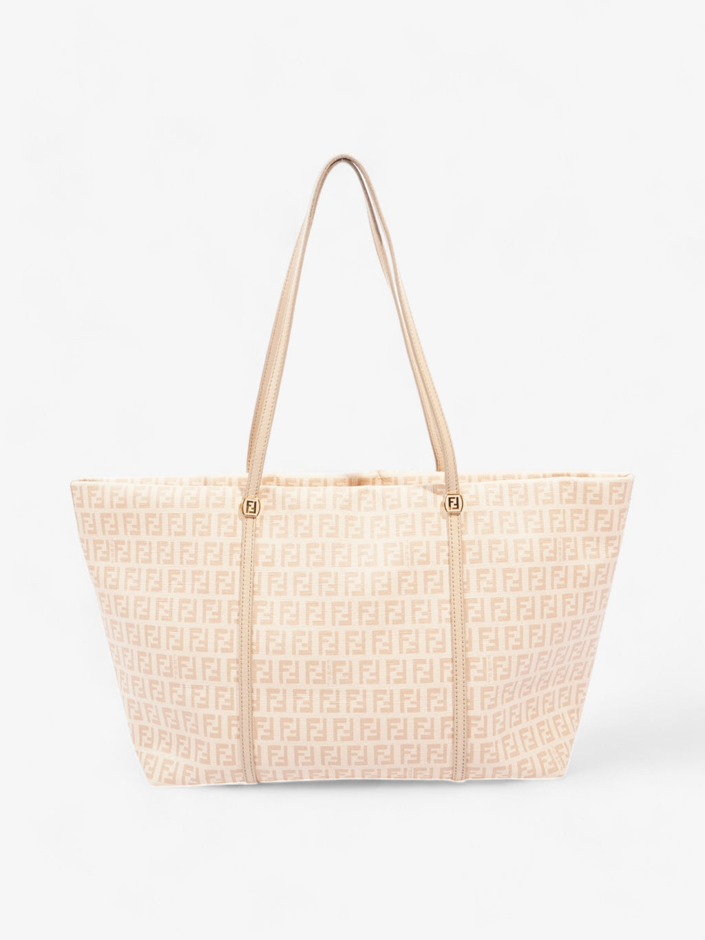 Fendi Zucchino Tote Peach Canvas