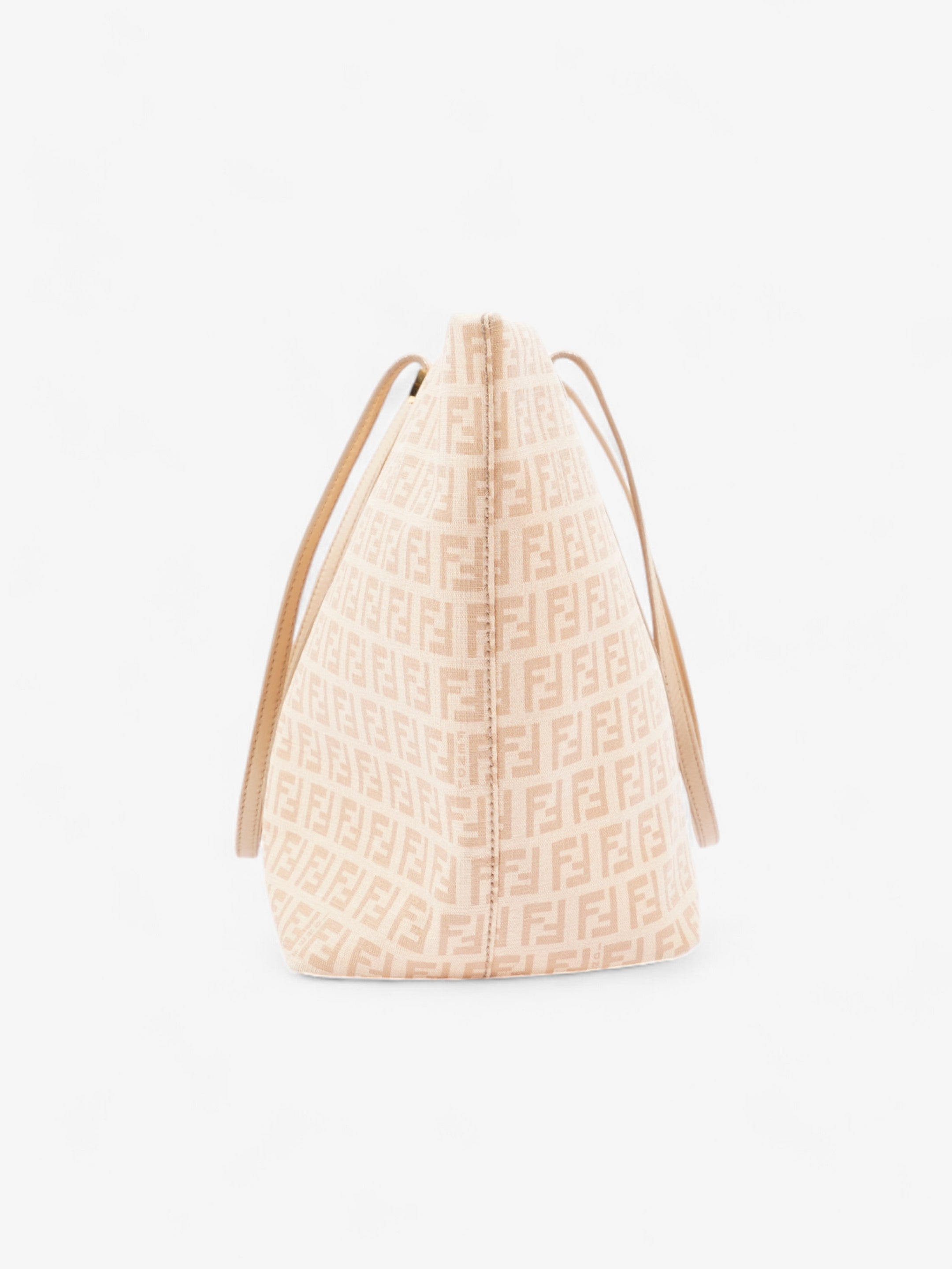 Fendi Zucchino Tote Peach Canvas