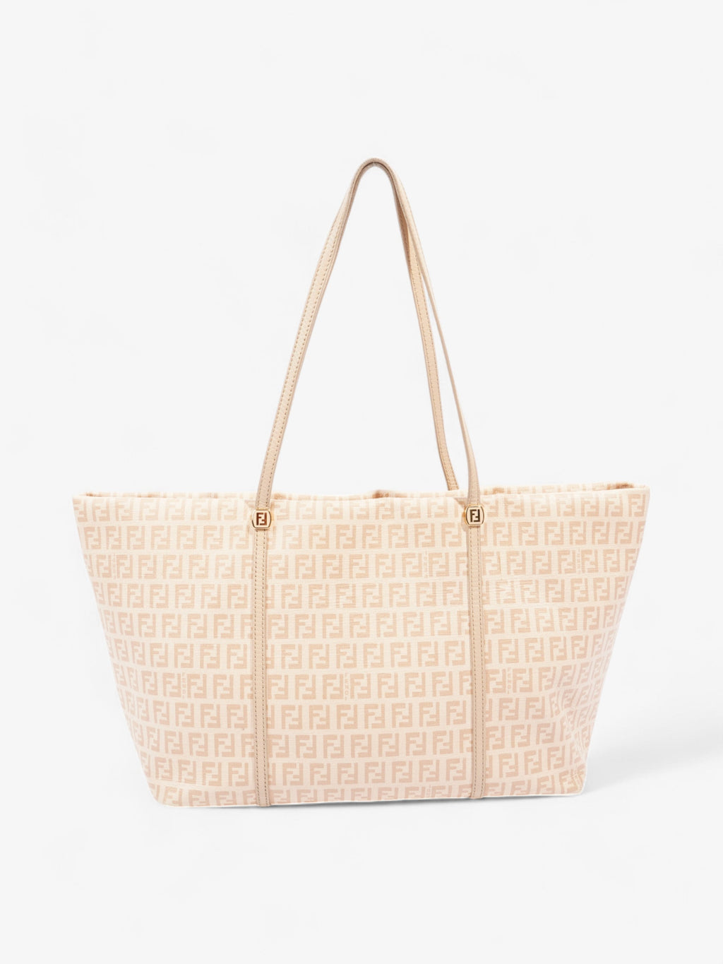 Fendi Zucchino Tote Peach Canvas