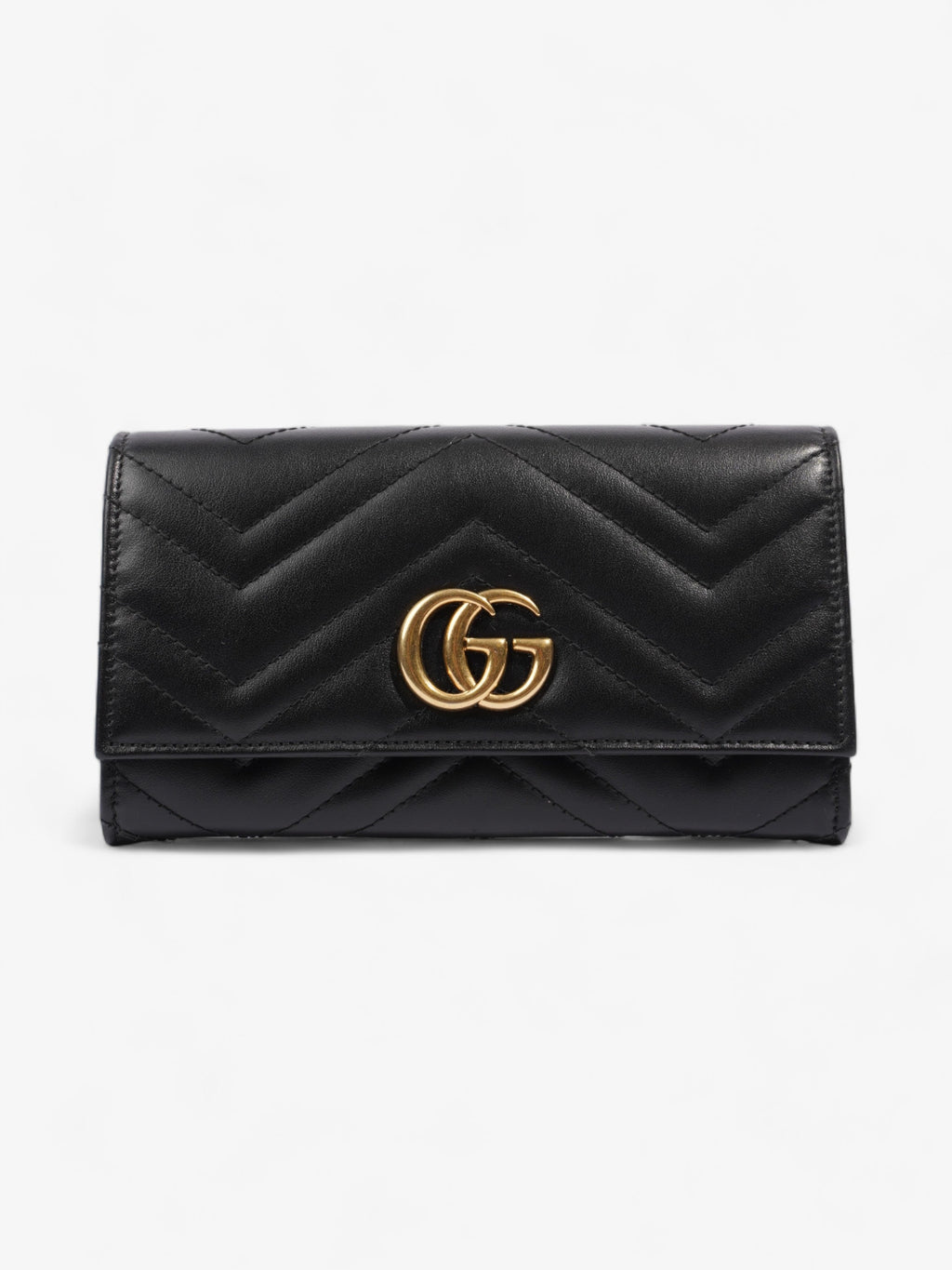 Gucci Gucci Marmont Continental Wallet Black Matelasse Leather
