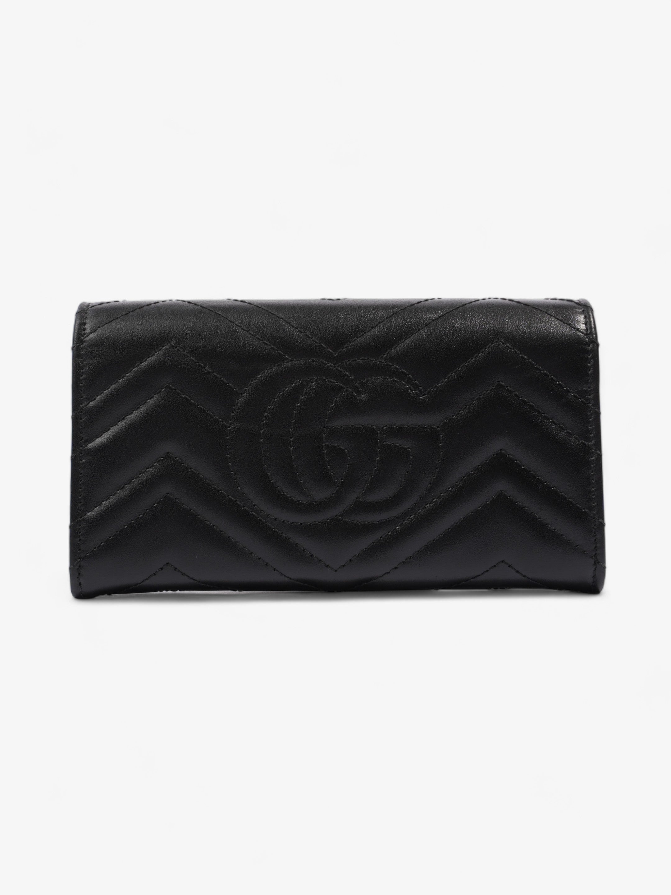 Gucci Gucci Marmont Continental Wallet Black Matelasse Leather
