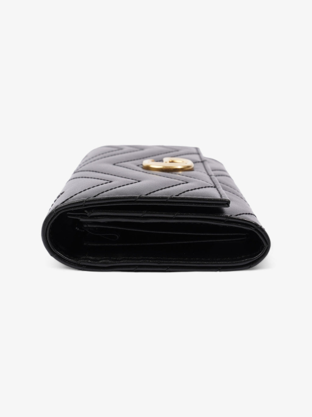 Gucci Gucci Marmont Continental Wallet Black Matelasse Leather