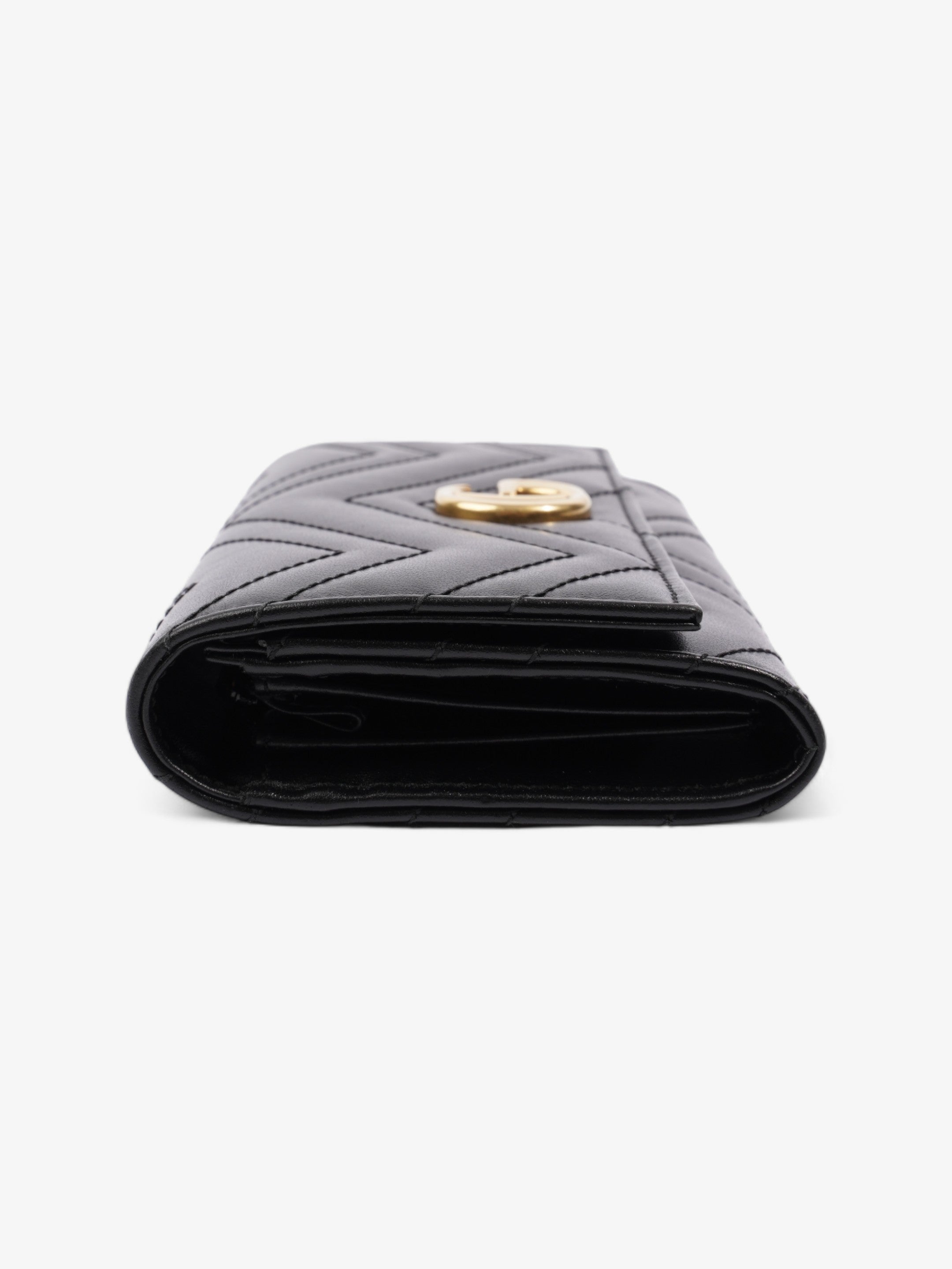 Gucci Gucci Marmont Continental Wallet Black Matelasse Leather