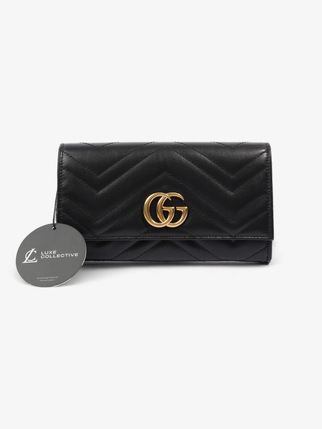Gucci Gucci Marmont Continental Wallet Black Matelasse Leather