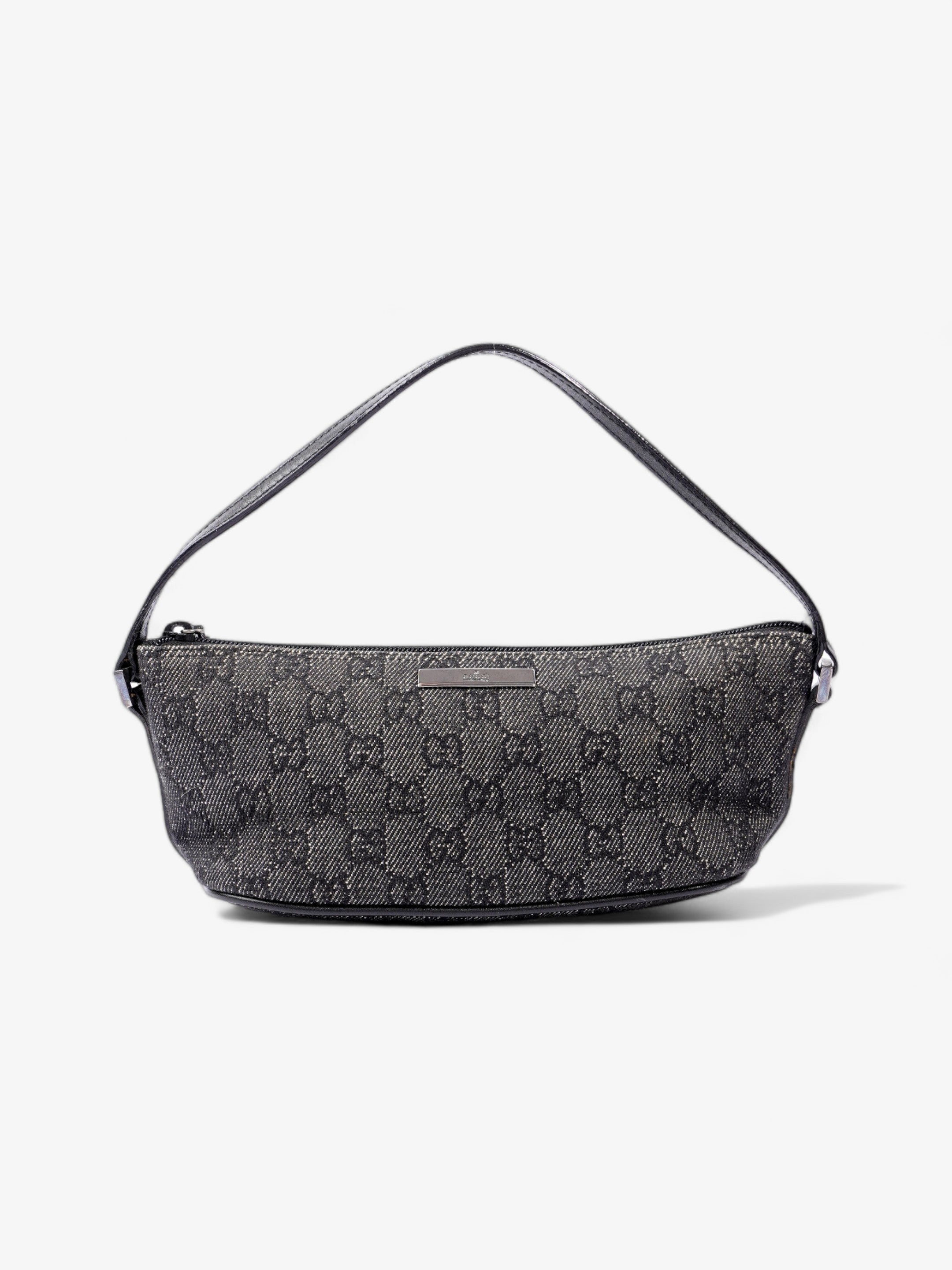 Gucci Pochette Boat Baguette Black Canvas