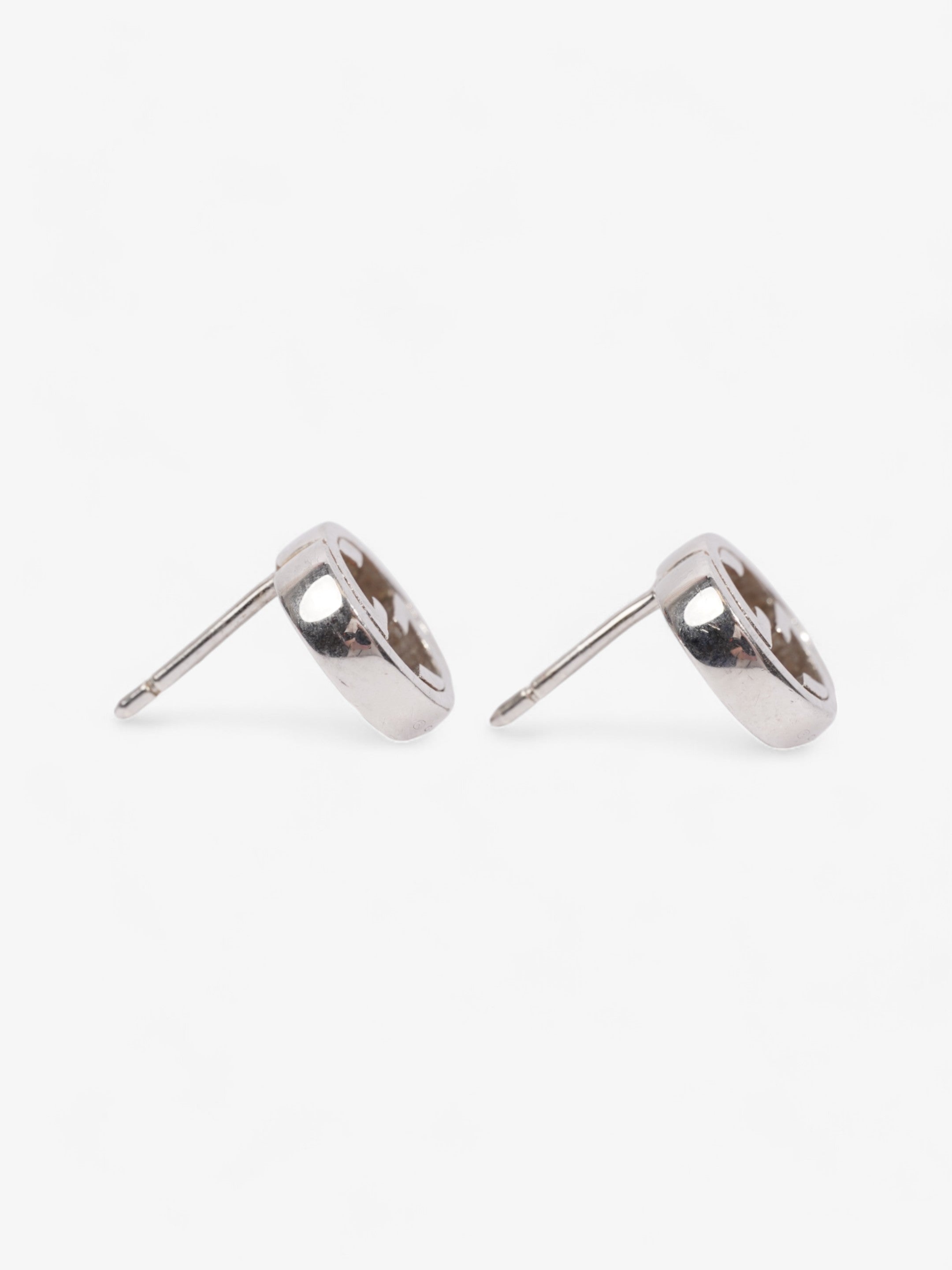 Gucci Interlocking G Earrings Silver Silver Sterling
