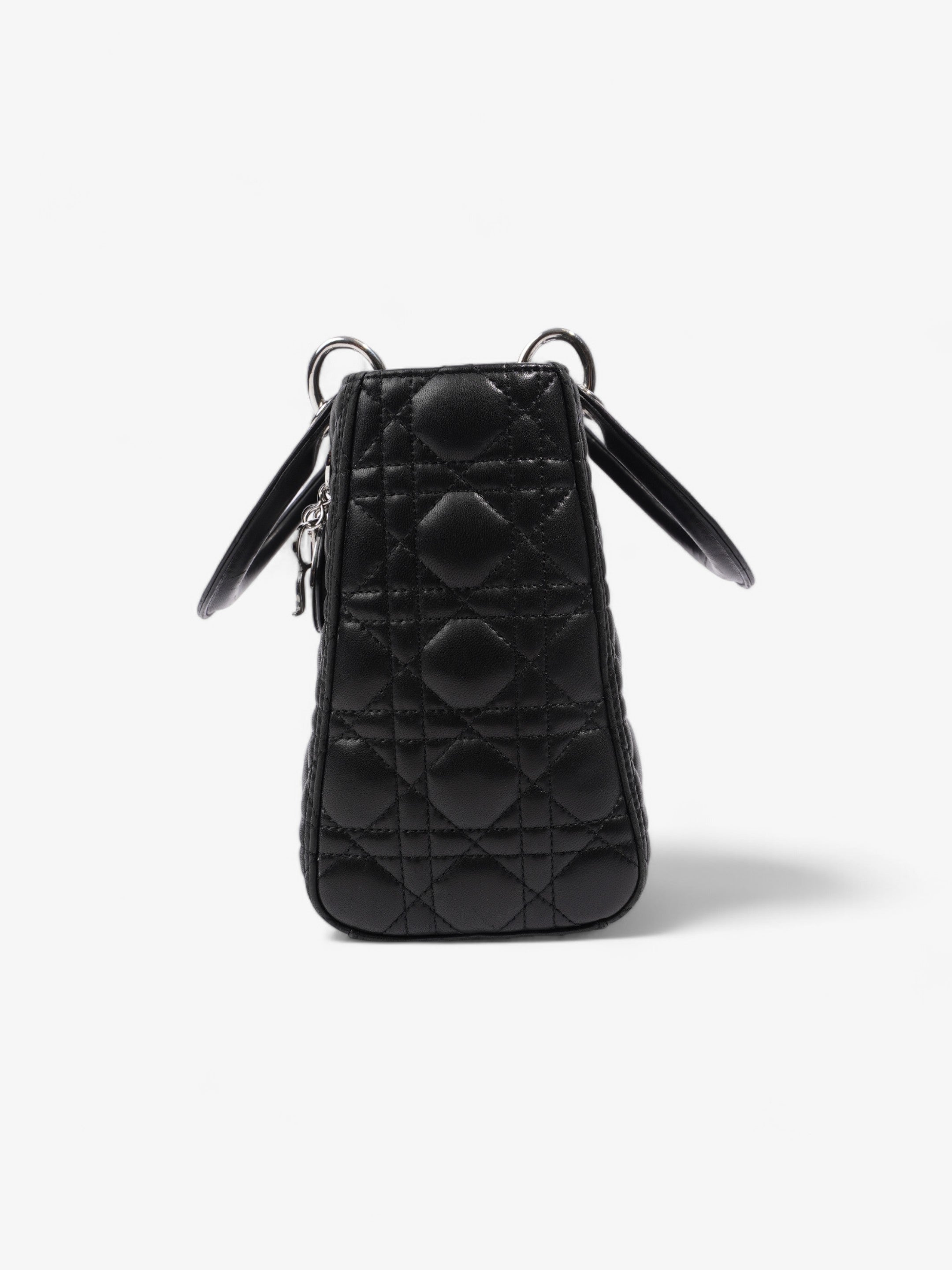 Christian Dior Lady Dior Black Leather Medium
