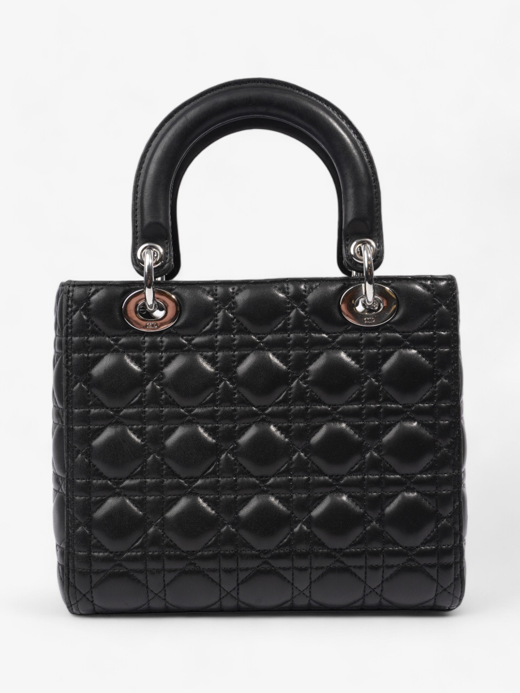 Christian Dior Lady Dior Black Leather Medium