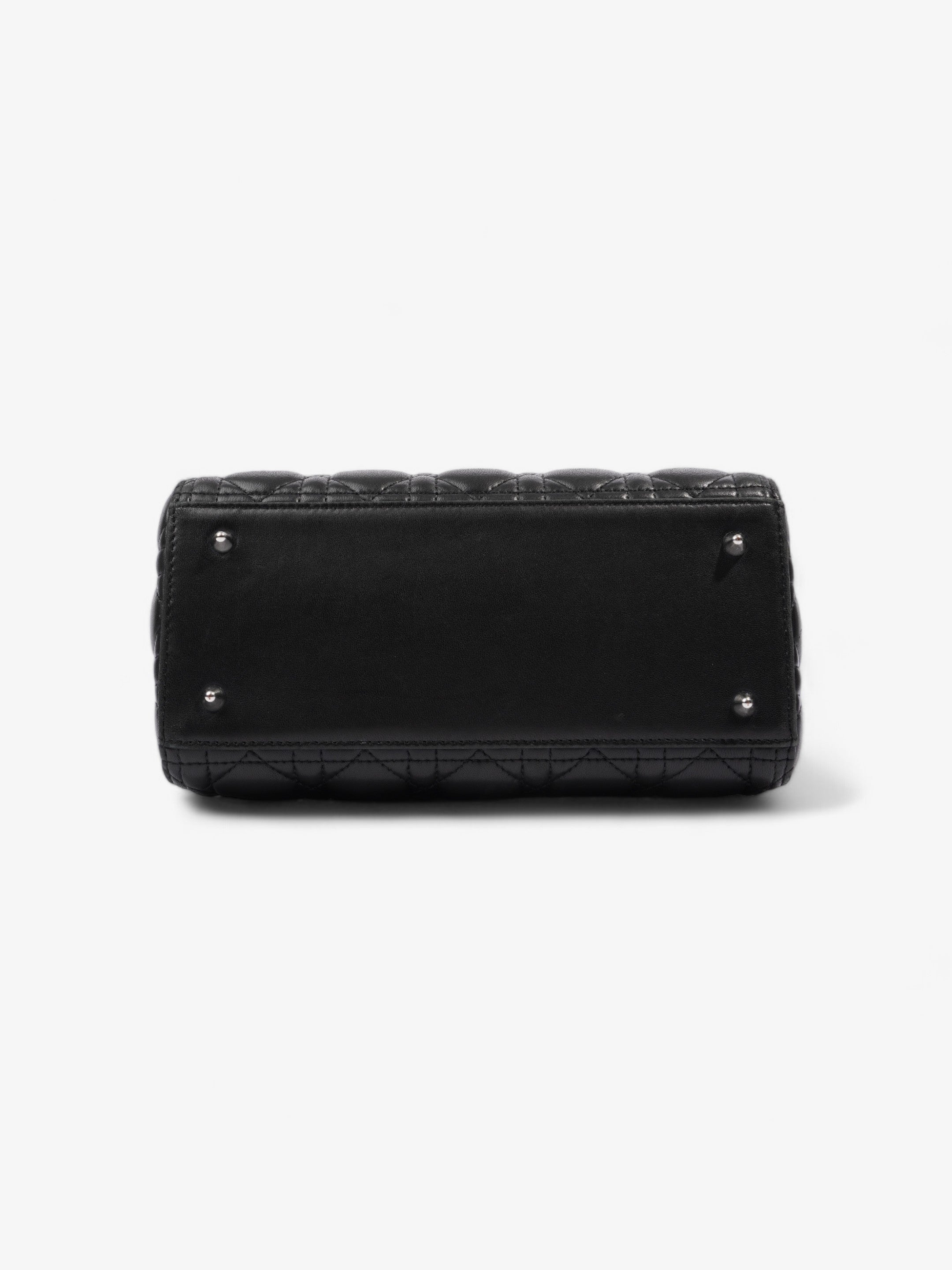 Christian Dior Lady Dior Black Leather Medium