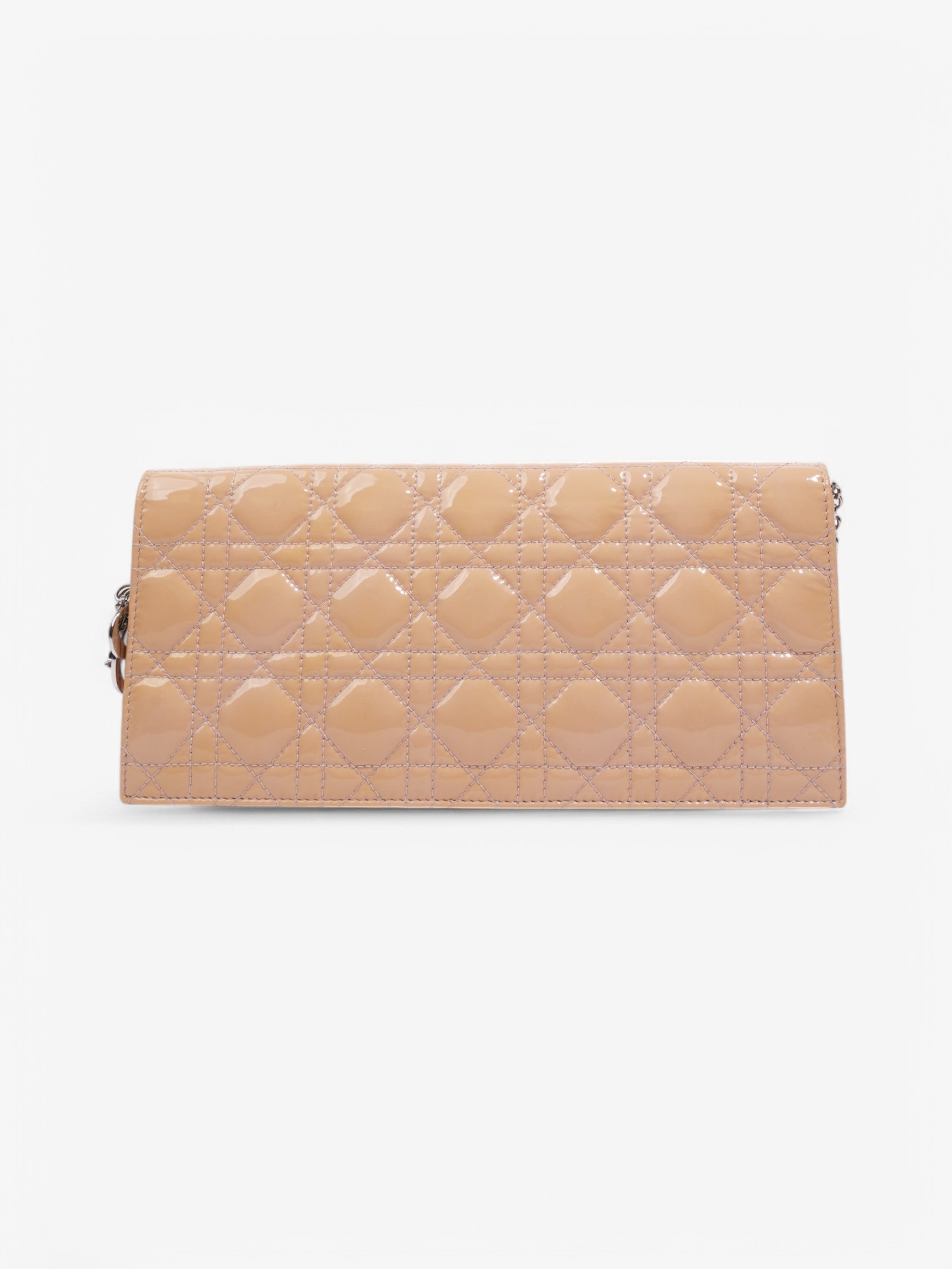 Christian Dior Lady Dior Clutch Pink Nude Patent Leather