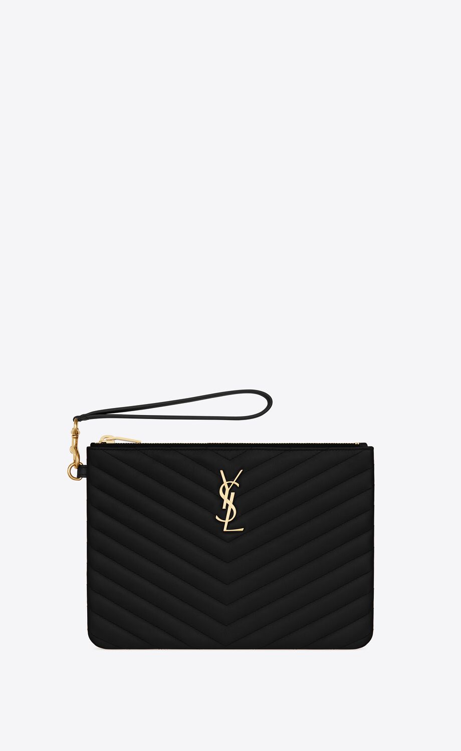 YSL CASSANDRE MATELASSÉ A5 QUILTED LEATHER POUCH