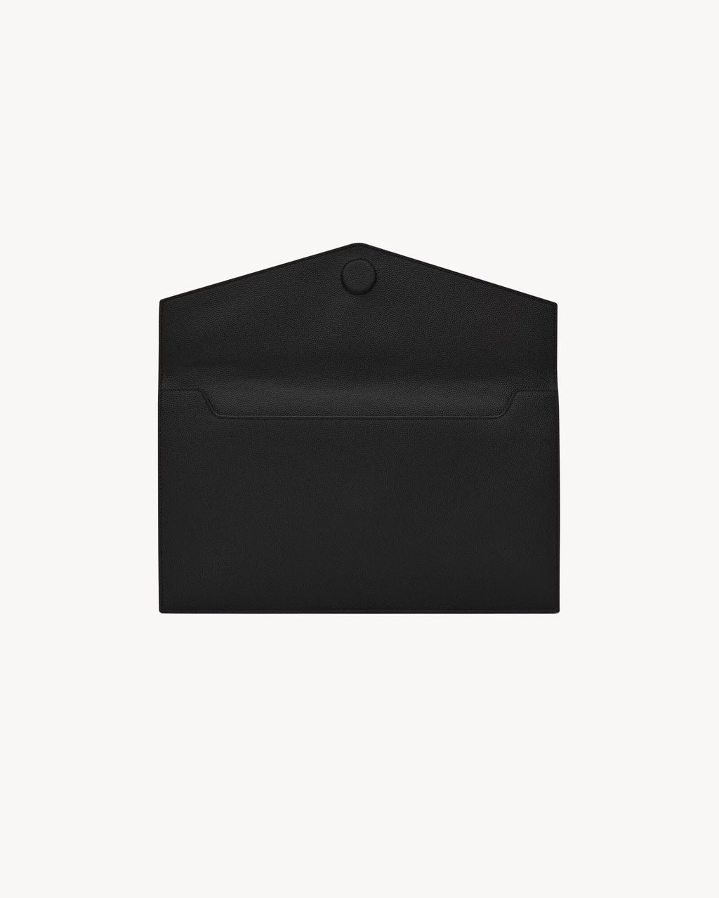 YSL GRAIN DE POUDRE UPTOWN CALFSKIN LEATHER ENVELOPE CLUTCH