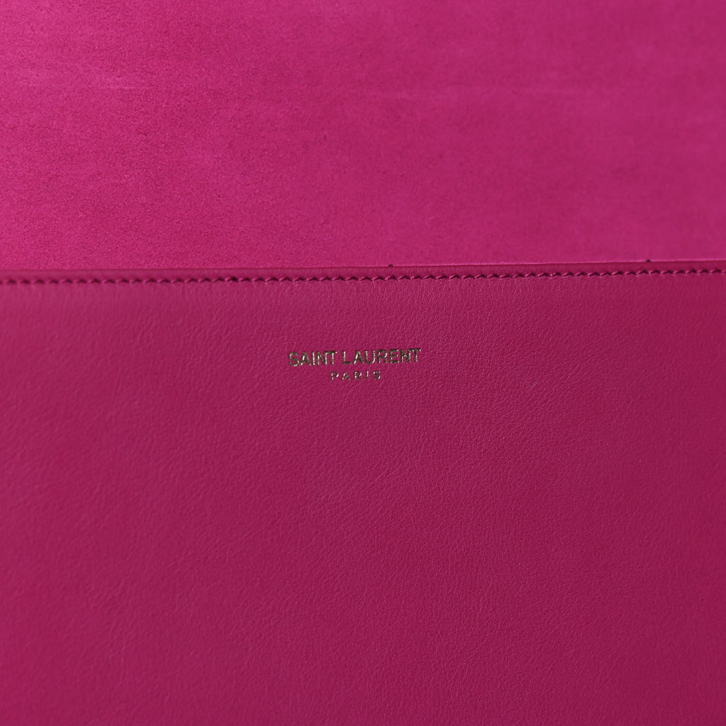 YSL CALFSKIN LEATHER CLASSIC Y LIGNE CLUTCH