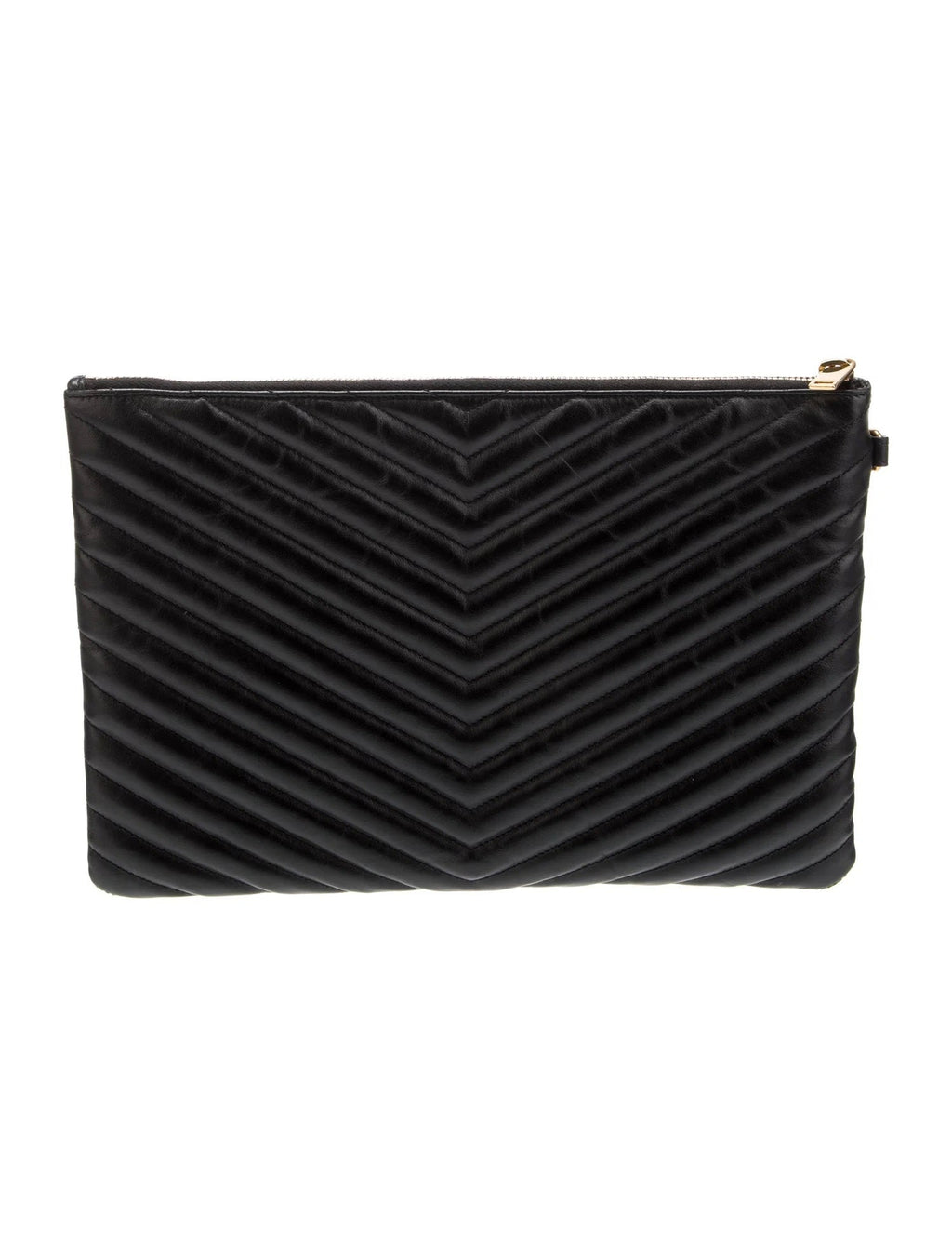 YSL CALFSKIN MATELASSE MONOGRAM CASSANDRE CLUTCH BAG