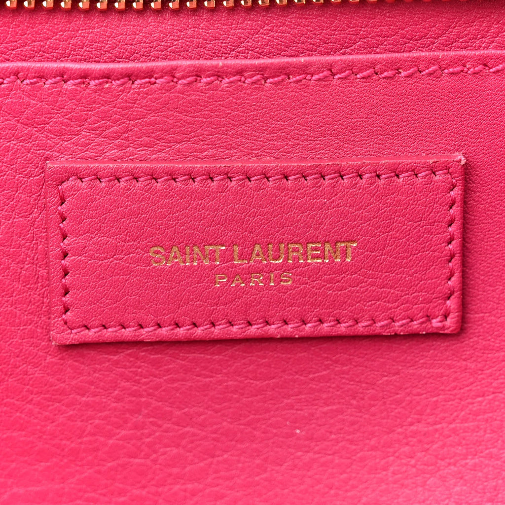 YSL CALFSKIN LEATHER CLASSIC Y CABAS SMALL SHOULDER BAG