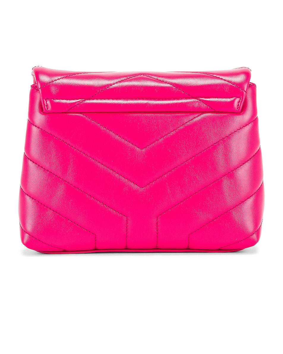 YSL QUILTED CALFSKIN LEATHER MONOGRAM TOY LOULOU CROSSBODY BAG