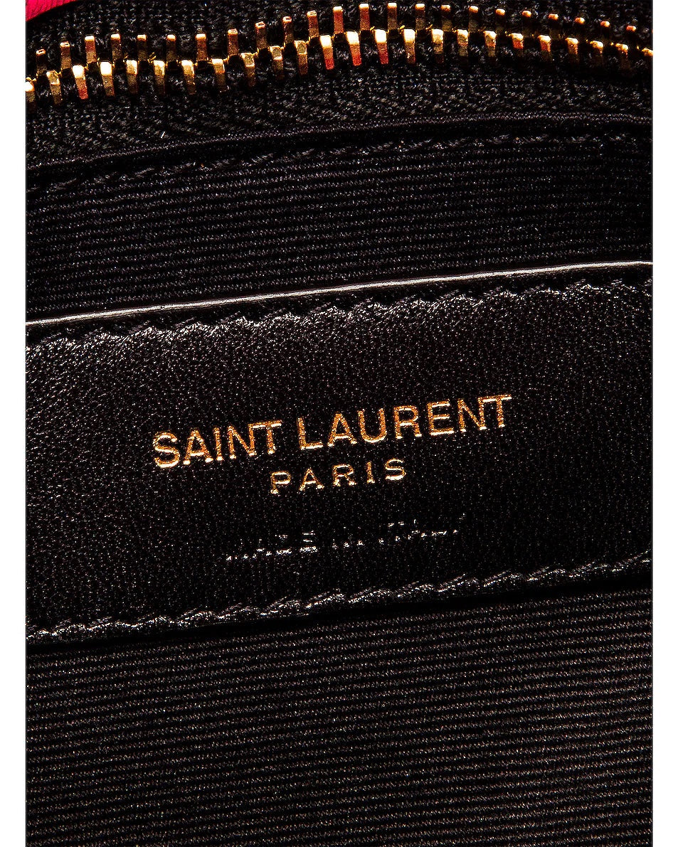 YSL QUILTED CALFSKIN LEATHER MONOGRAM TOY LOULOU CROSSBODY BAG