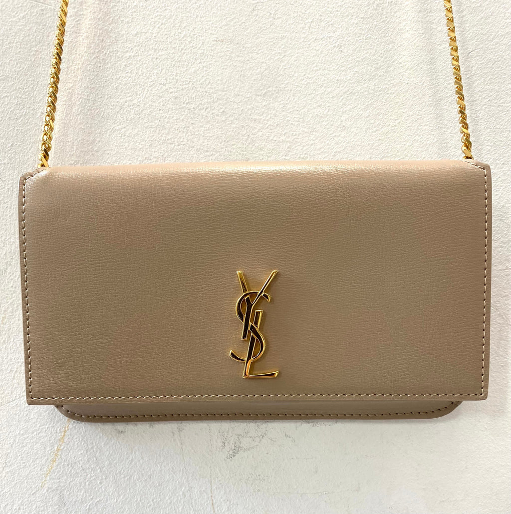 YSL CASSANDRE SMOOTH LEATHER PHONE HOLDER CHAIN BAG