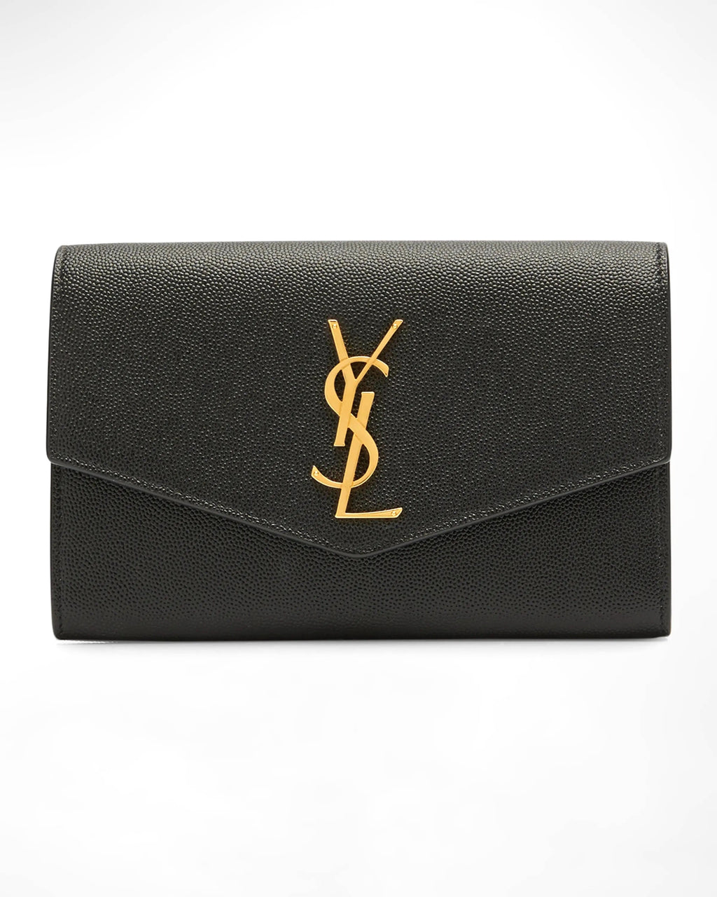 YSL GRAIN DE POUDRE LEATHER UPTOWN WALLET ON CHAIN