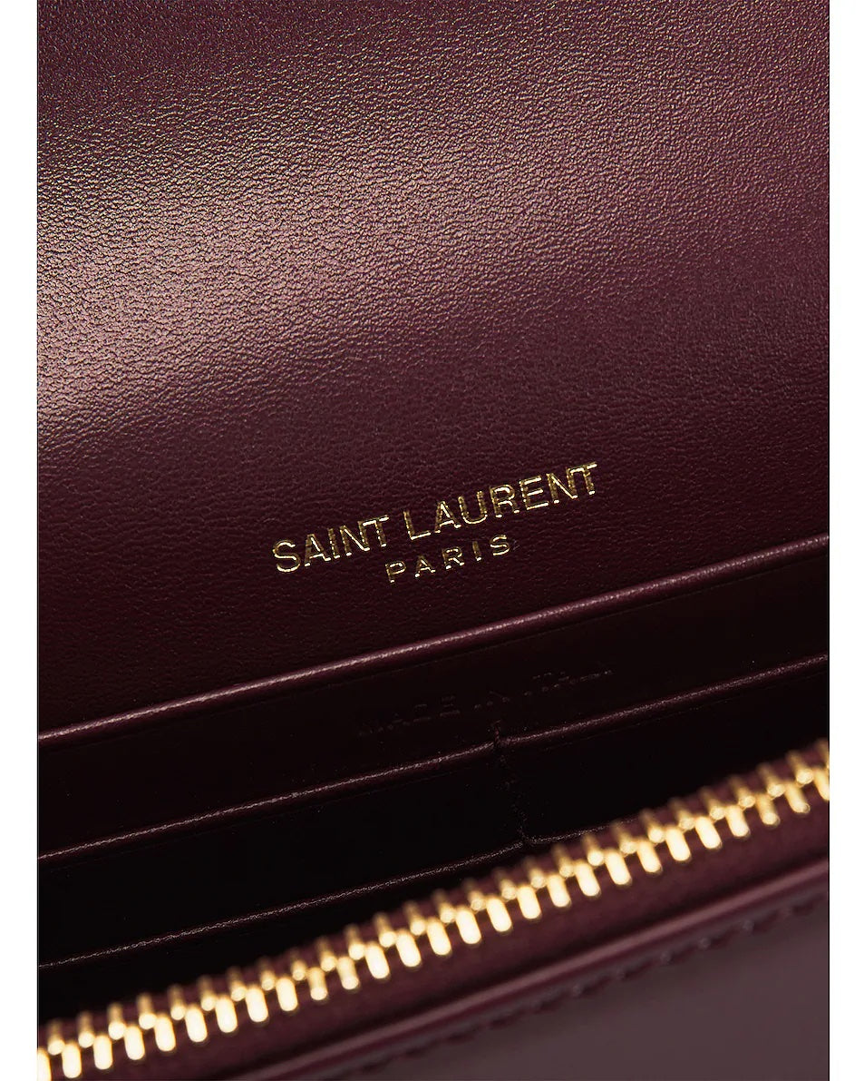 YSL CASSANDRE KATE TASSEL LEATHER WALLET ON A CHAIN