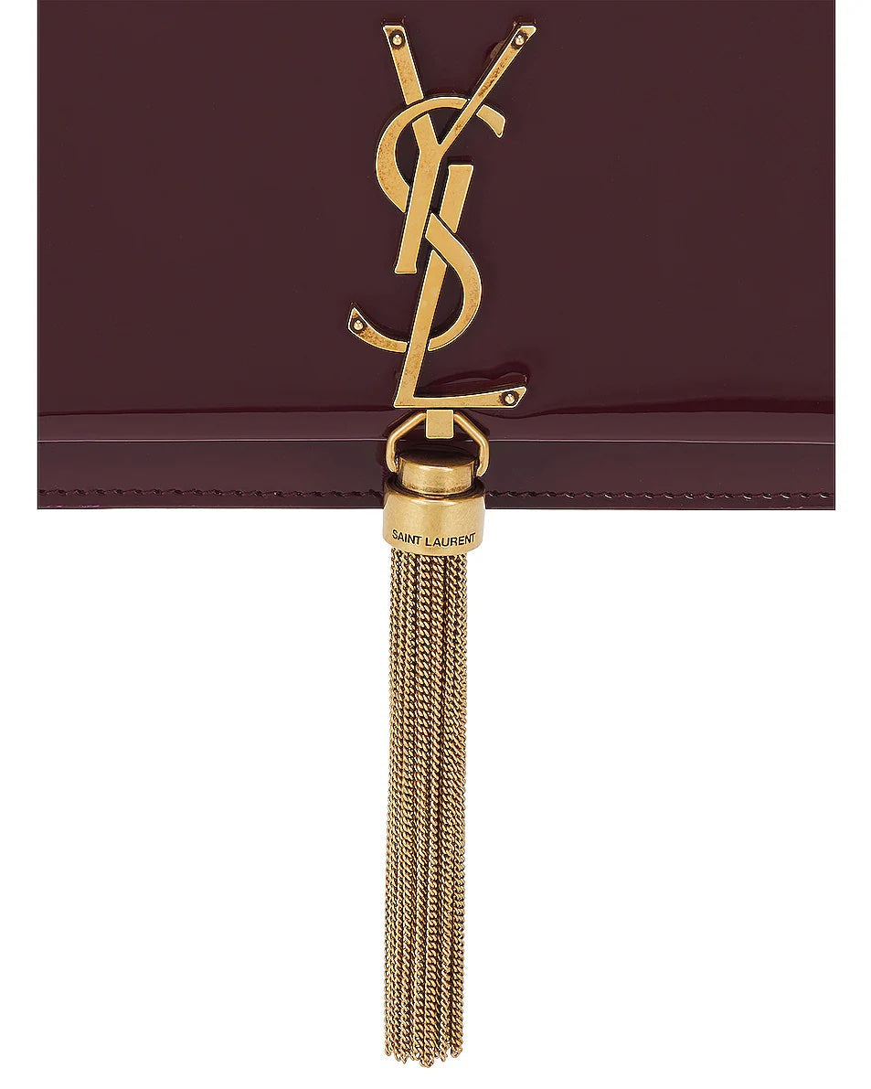 YSL CASSANDRE KATE TASSEL LEATHER WALLET ON A CHAIN