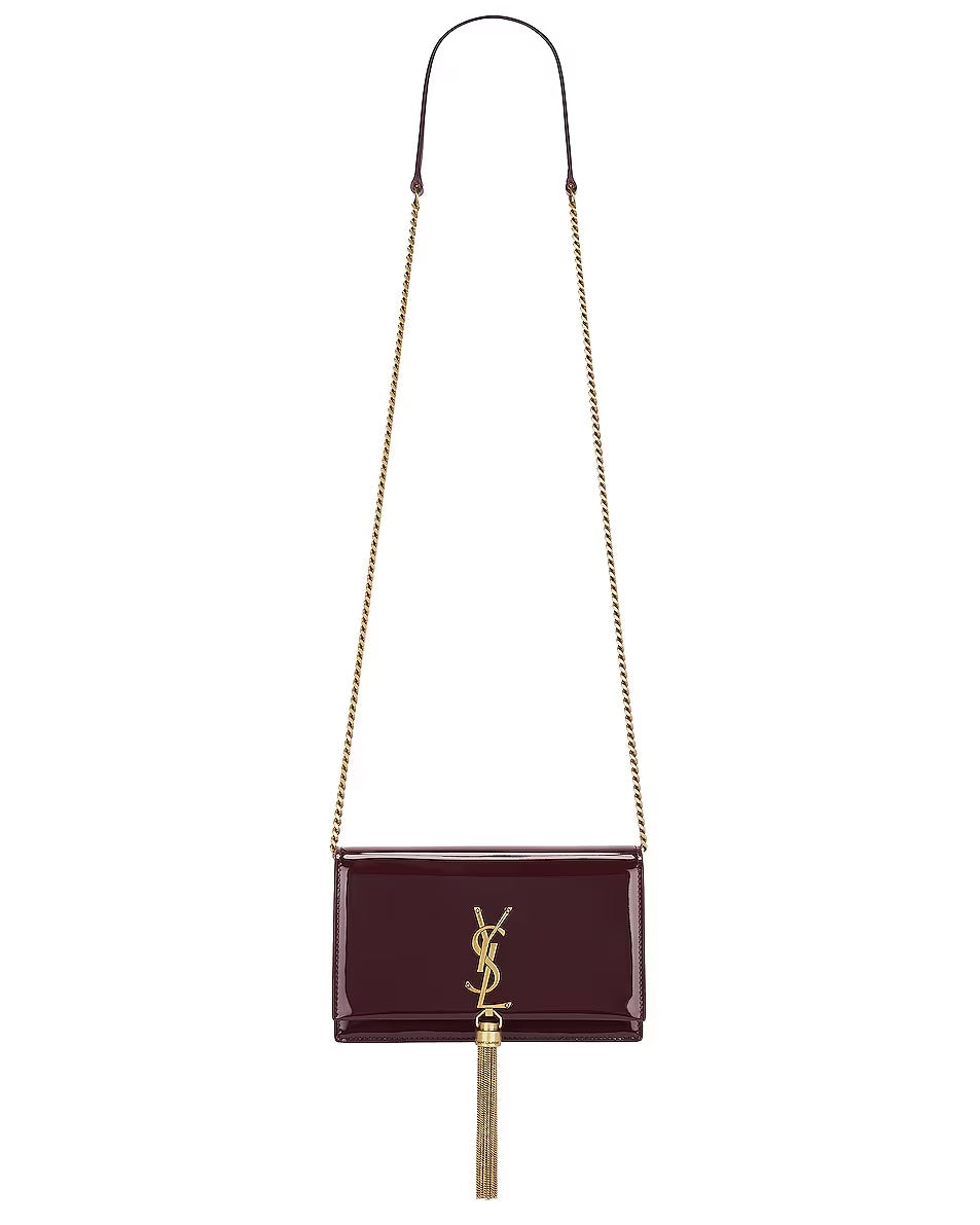 YSL CASSANDRE KATE TASSEL LEATHER WALLET ON A CHAIN