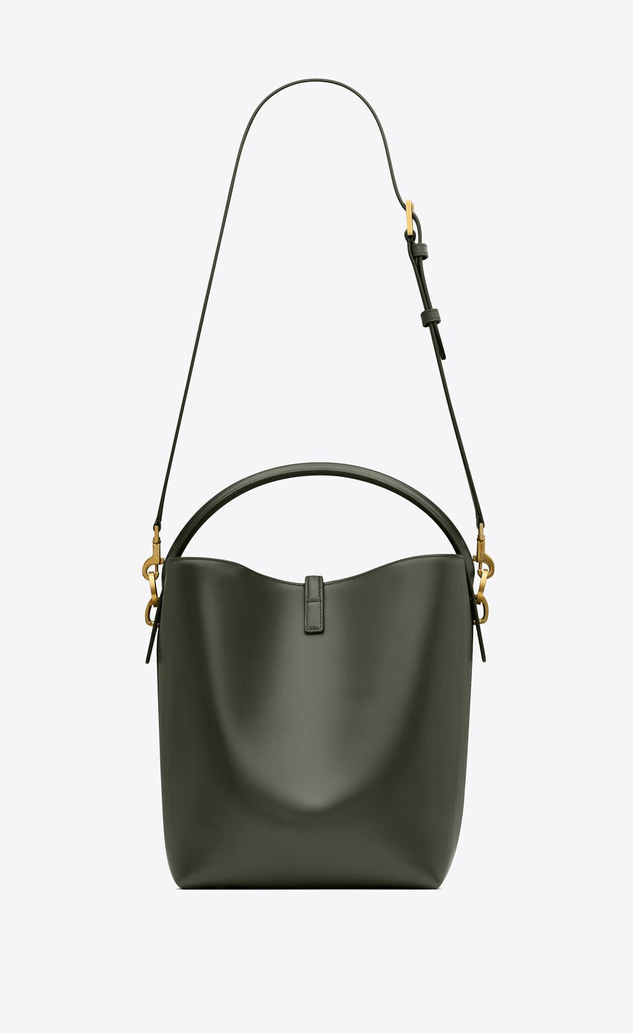 YSL LE 37 SHINY CALFSKIN LEATHER LARGE BUCKET BAG
