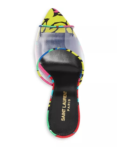 YSL LOLITA TRANSPARENT MULES SANDALS