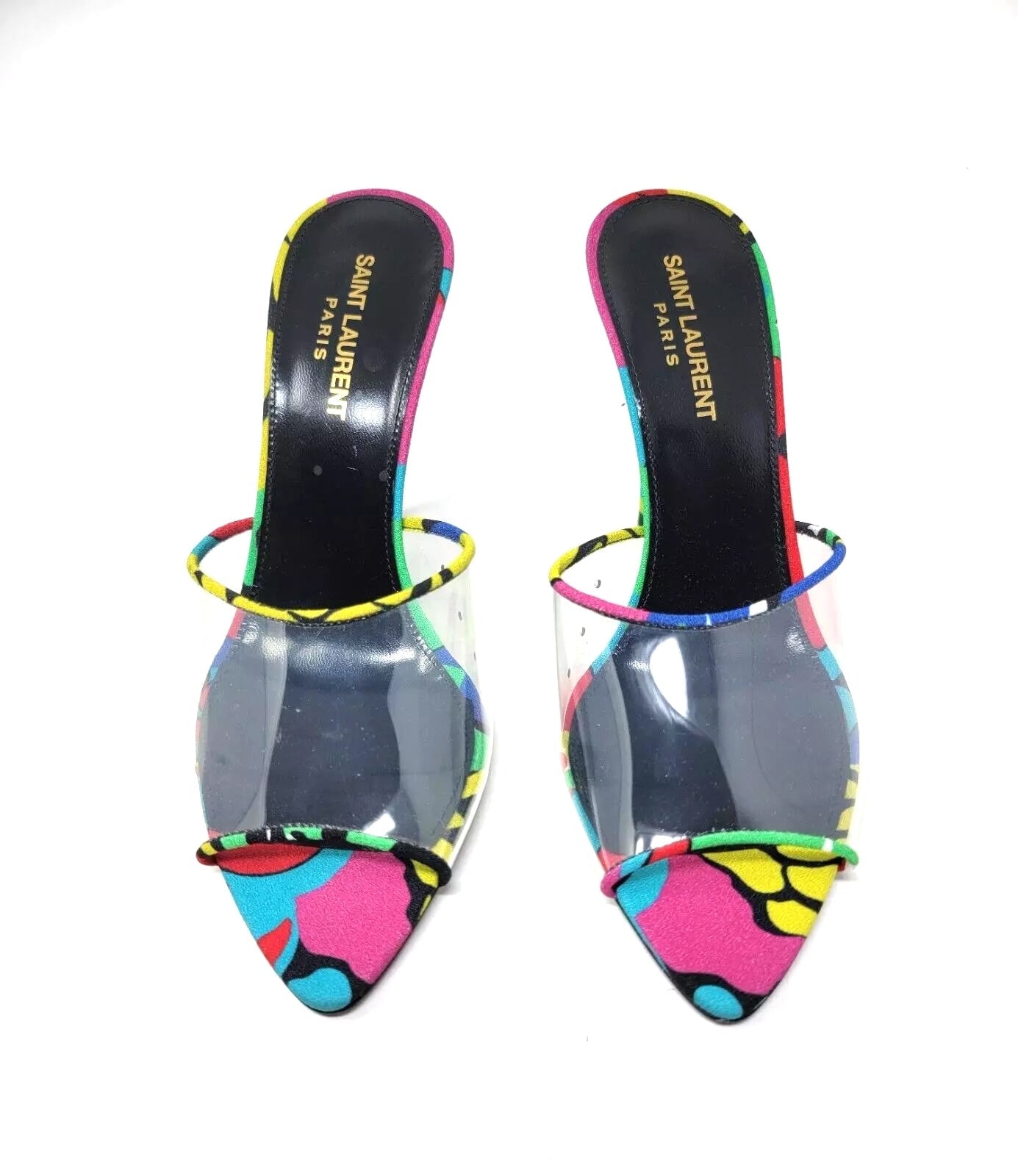 YSL LOLITA TRANSPARENT MULES SANDALS