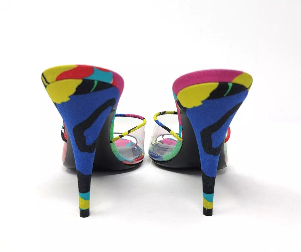 YSL LOLITA TRANSPARENT MULES SANDALS
