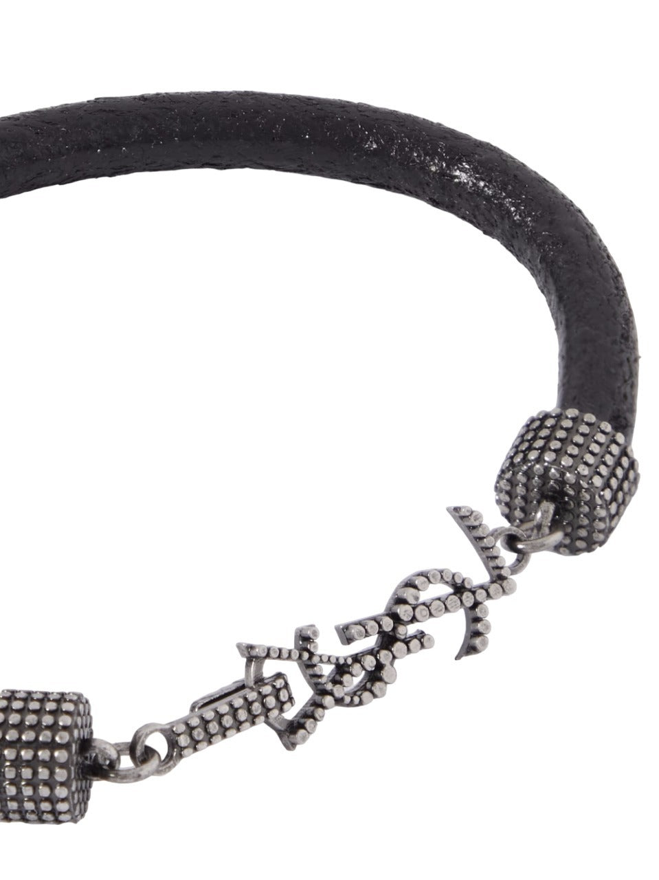 YSL OPYUM EMBELLISHED LEATHER BRACELET