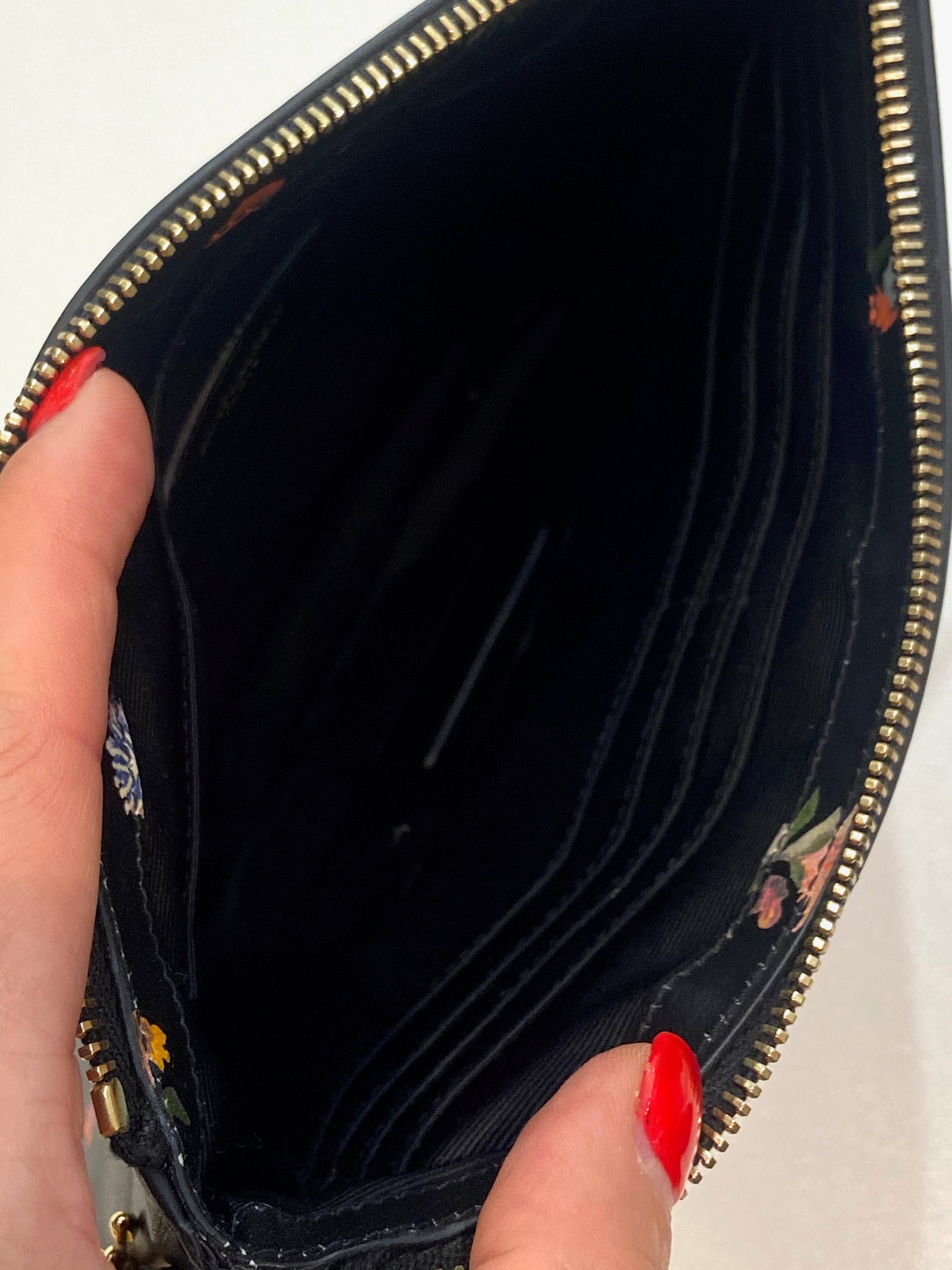 YVES SAINT LAURENT MONOGRAM PRAIRIE FLOWER WRISTLET CLUTCH