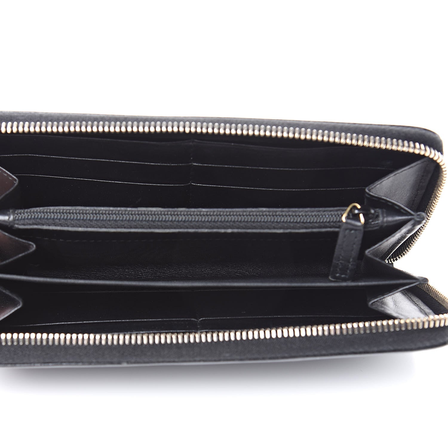YSL TEXTURED PATENT MONOGRAM BELLE DE JOUR ZIP AROUND WALLET