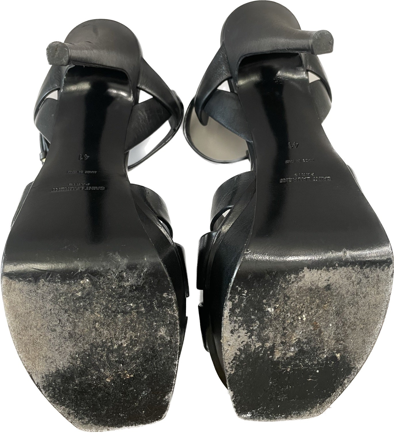 YSL TRIBUTE 75MM LEATHER PLATFORM SANDALS