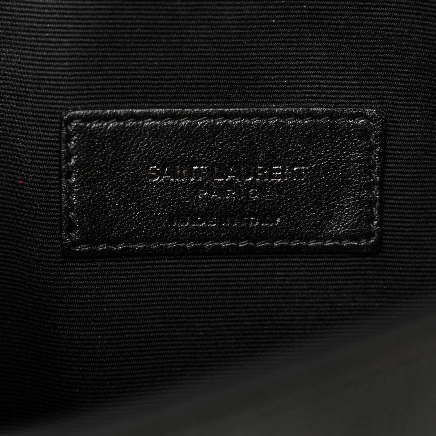 YSL GRAIN DE POUDRE EMBOSSED LEATHER UPTOWN CLUTCH BAG