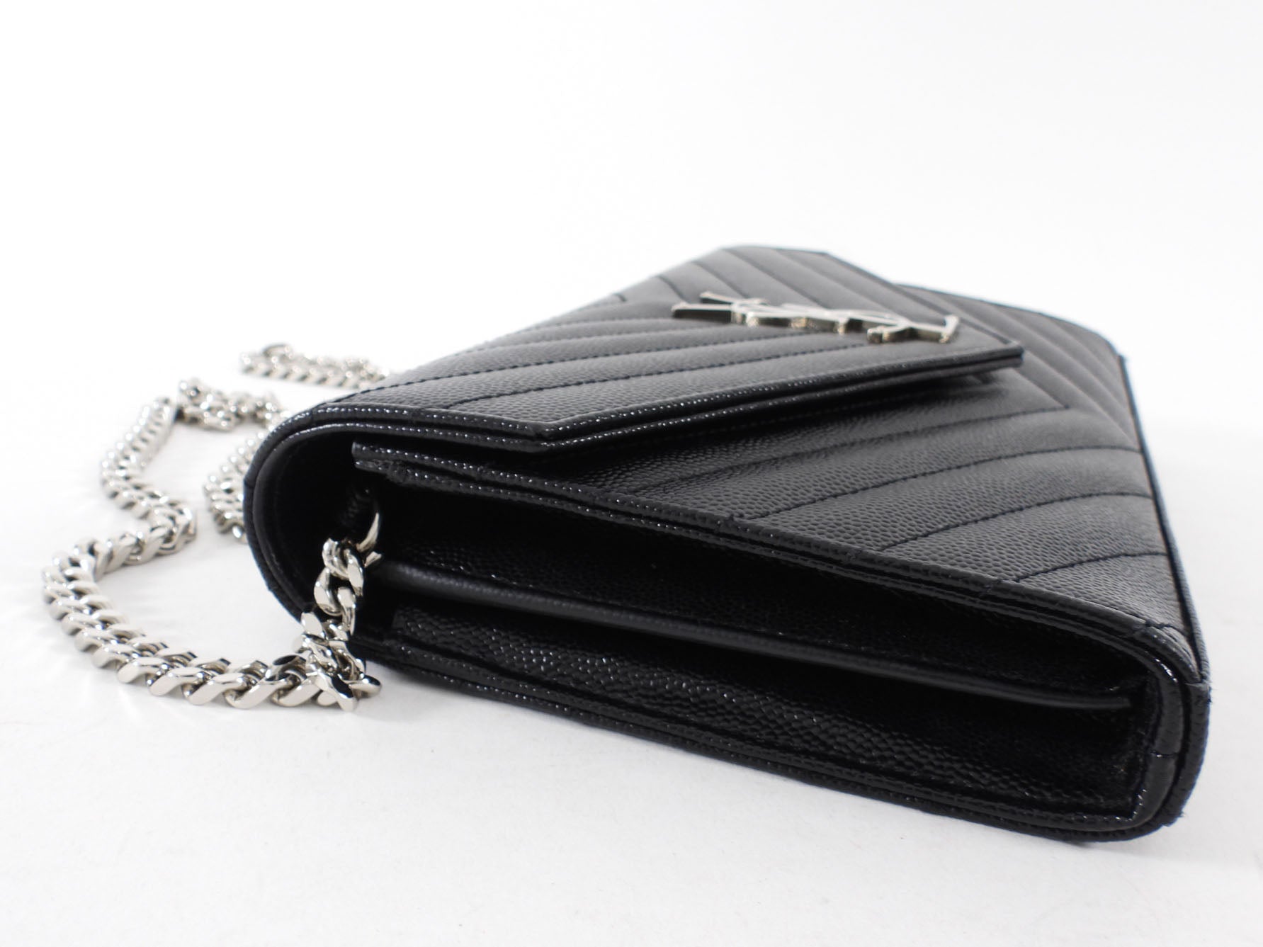 Saint Laurent Black Grain de Poudre YSL Cassandre WOC SHW