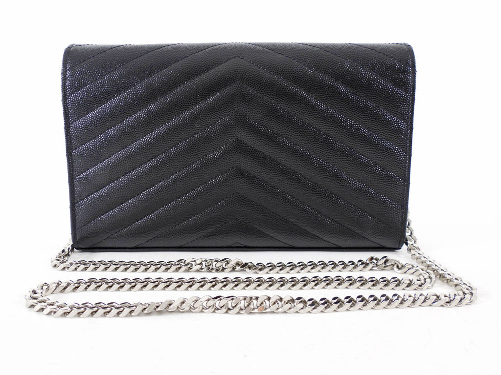 Saint Laurent Black Grain de Poudre YSL Cassandre WOC SHW