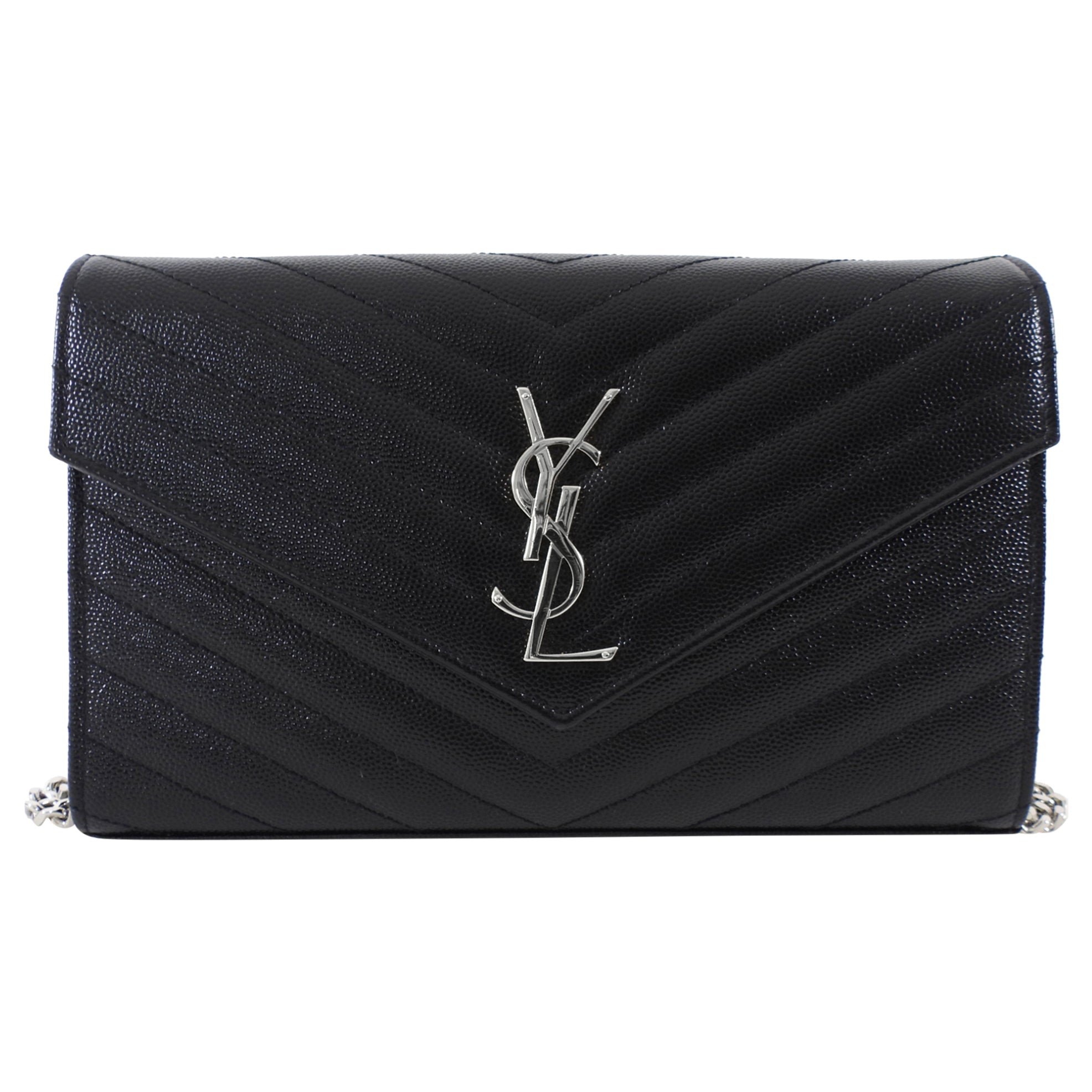Saint Laurent Black Grain de Poudre YSL Cassandre WOC SHW