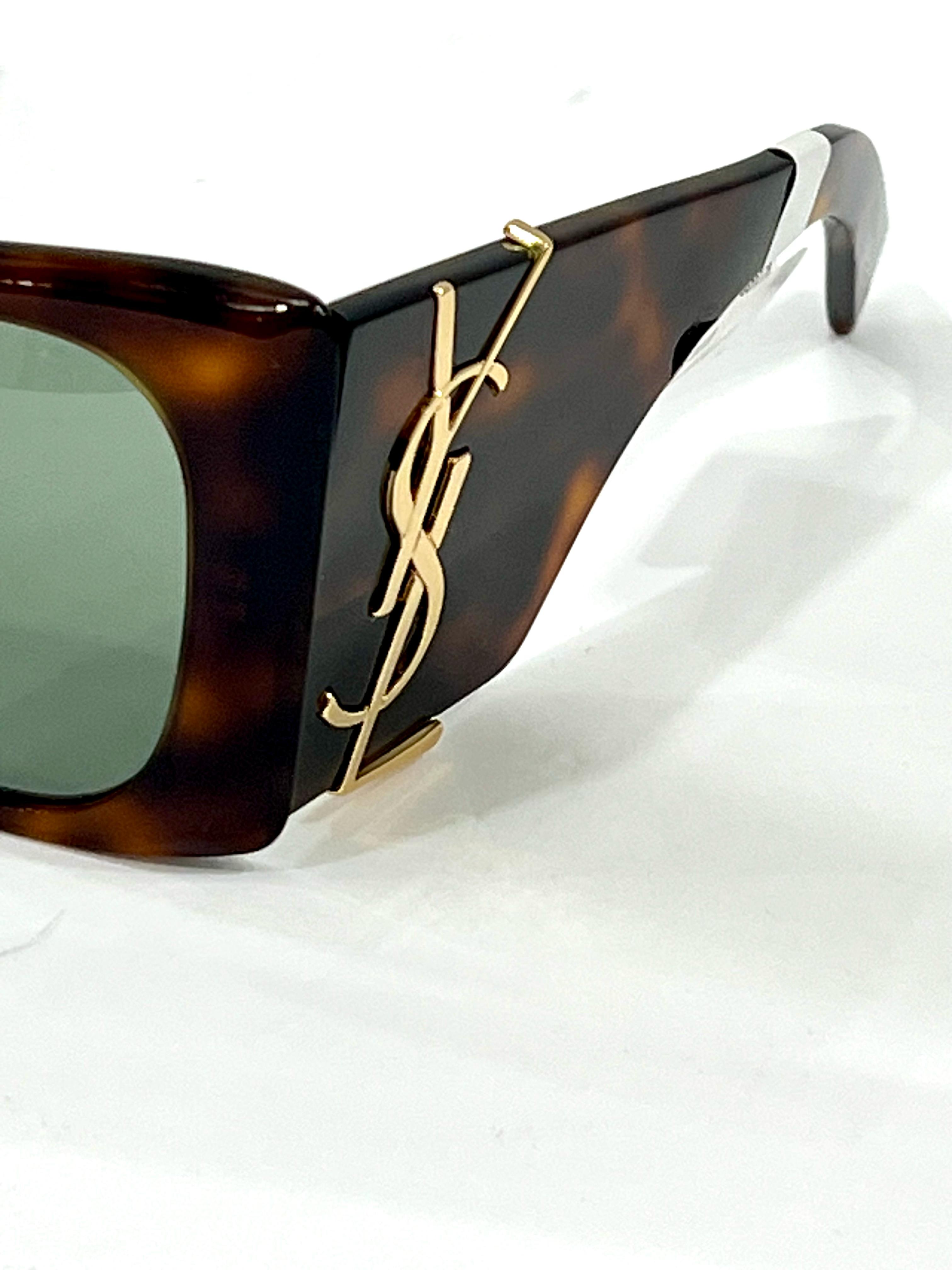 YSL BLAZE OVERSIZED CAT-EYE TORTOISESHELL SUNGLASSES
