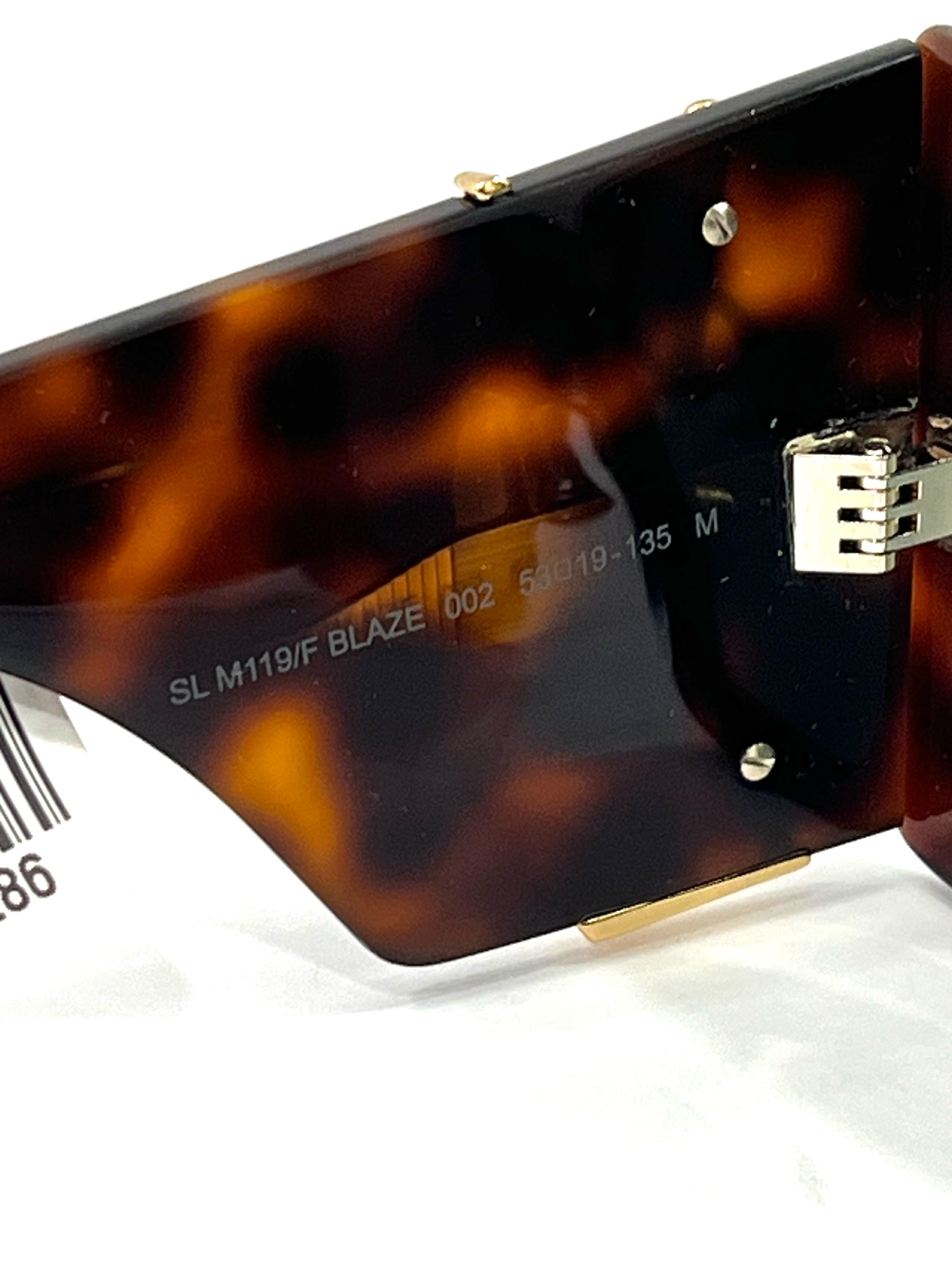 YSL BLAZE OVERSIZED CAT-EYE TORTOISESHELL SUNGLASSES