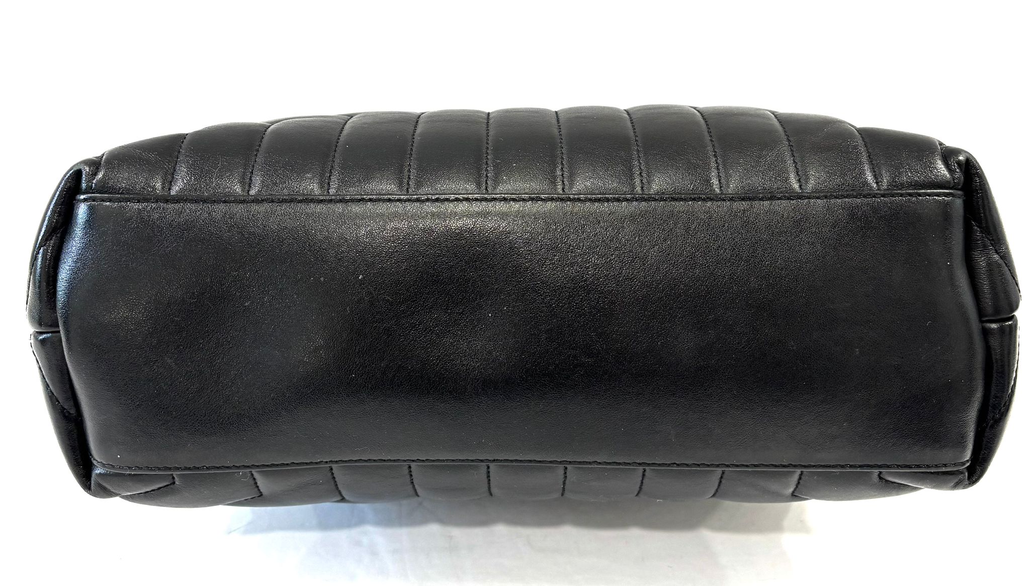 YSL LOULOU MEDIUM QUILTED LEATHER BLACK ON BLACK SHOULDER BAG