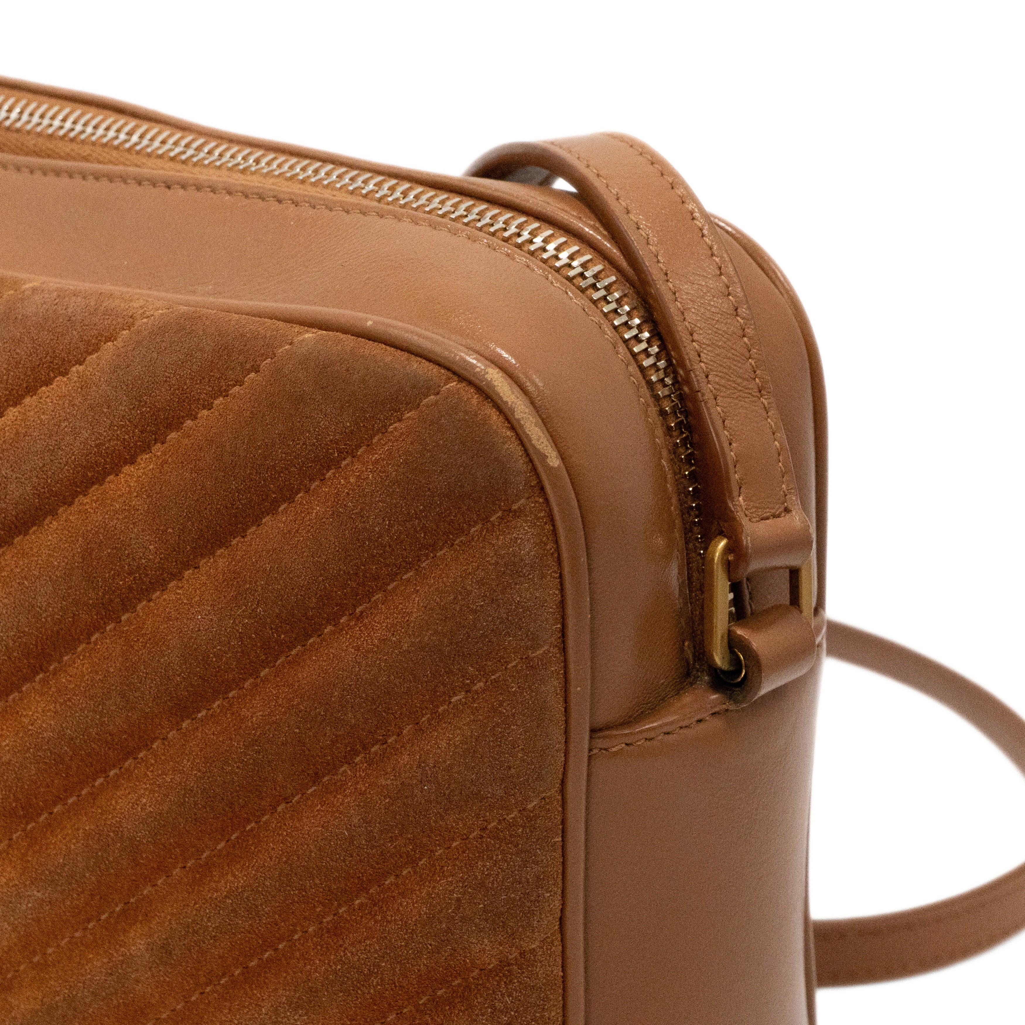 Saint Laurent 'Lou' Suede Camera Bag
